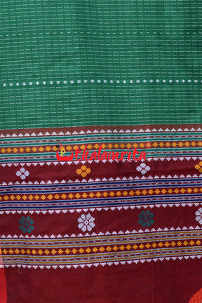 Green Dhalapathar Nartaki Cotton Saree