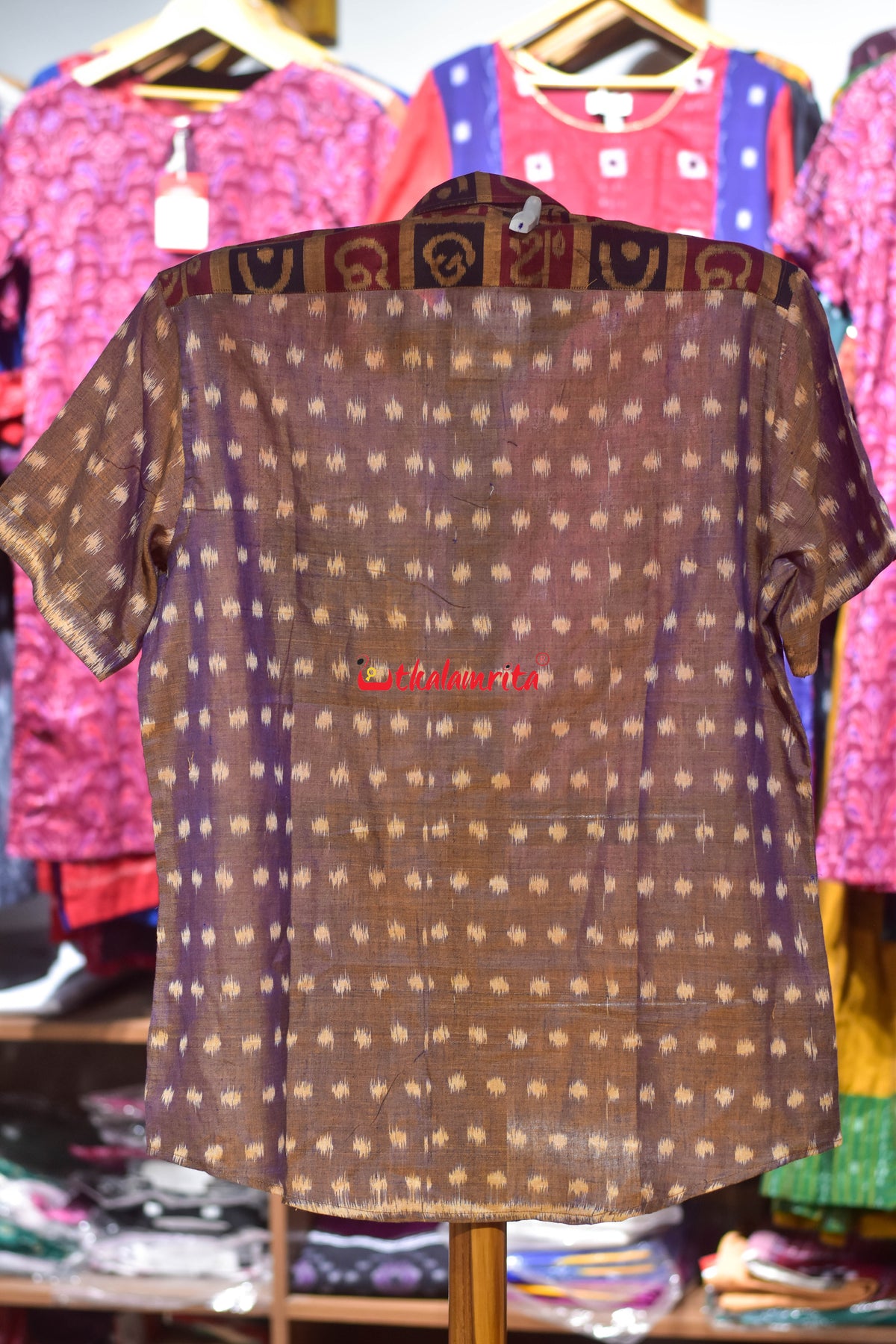Golden Dots Odia Alphabests (Men's Half Shirt)
