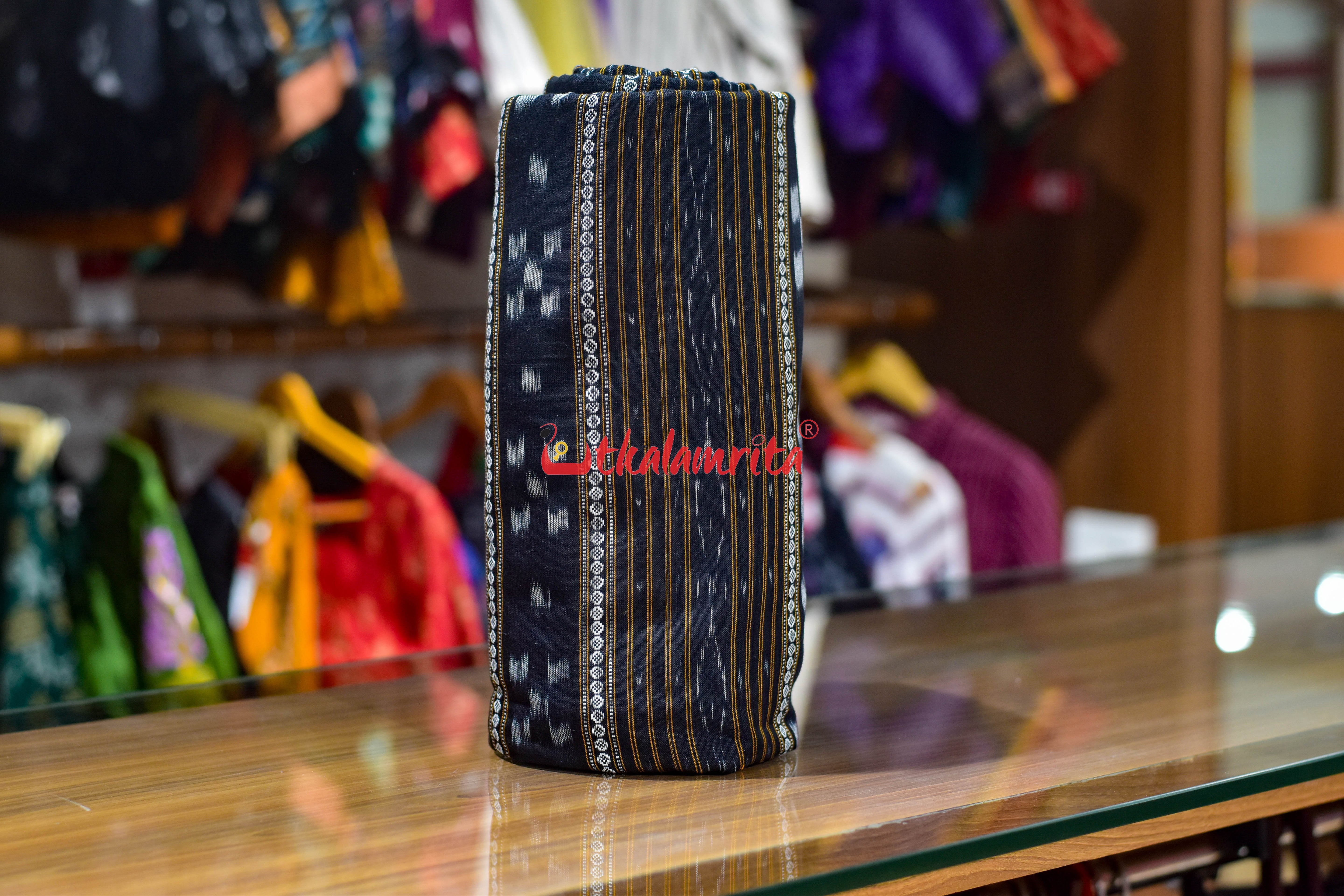 Black Pasapali Ikat Cotton (Fabric)