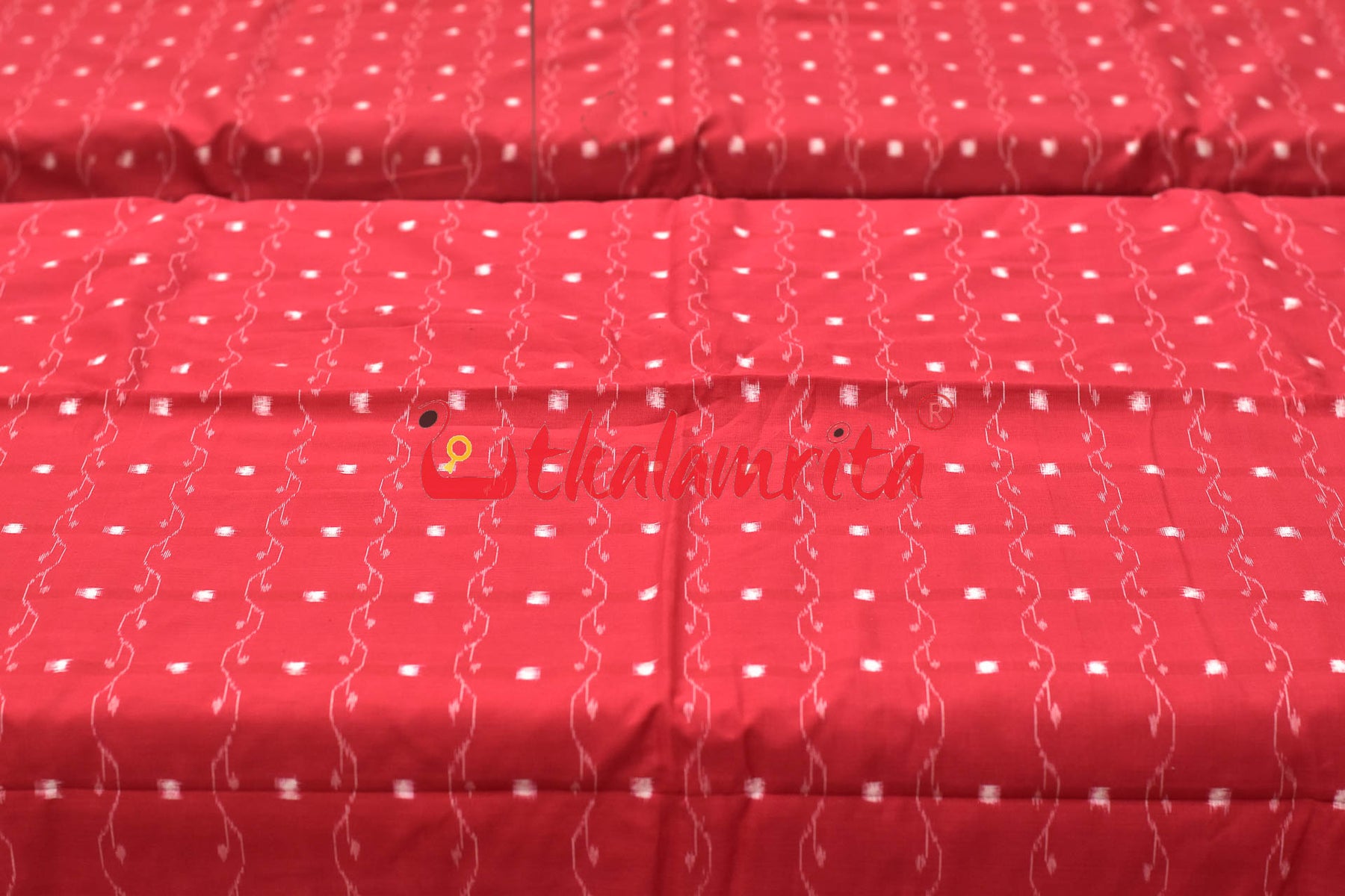 Red Lahari Sambalpuri Tipa (Fabric)