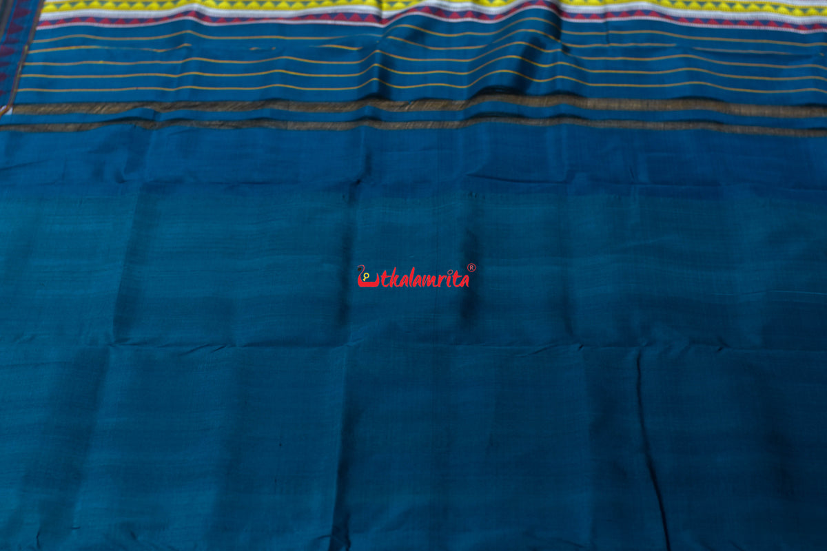 Copper Sulphate Double Aanchal Dongria Silk Saree