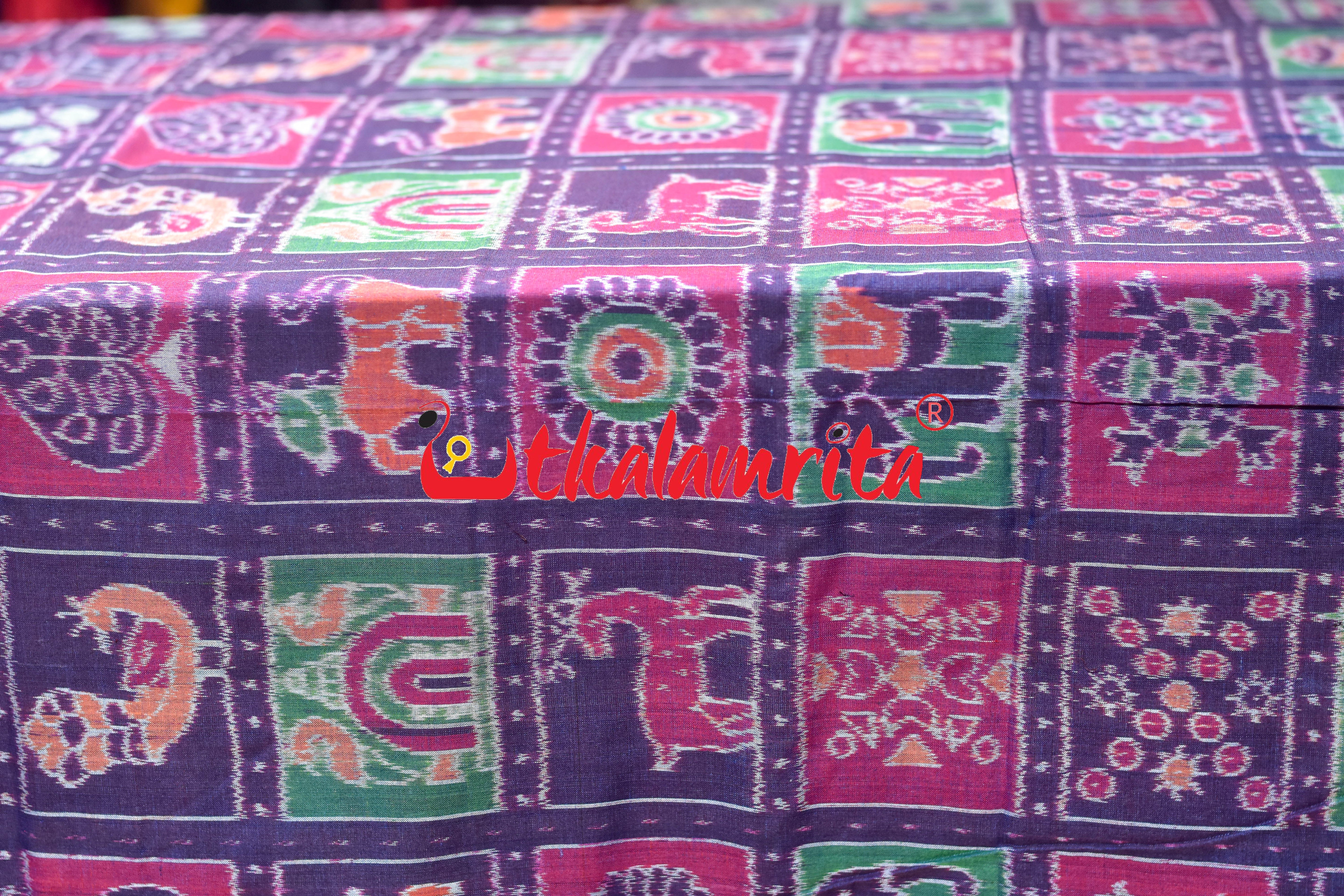 Dasakothi Blue Sambalpuri Cotton (Fabric)