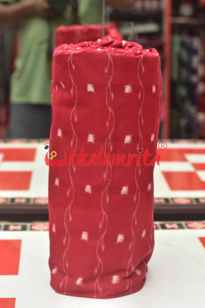 Red Lahari Sambalpuri Tipa (Fabric)