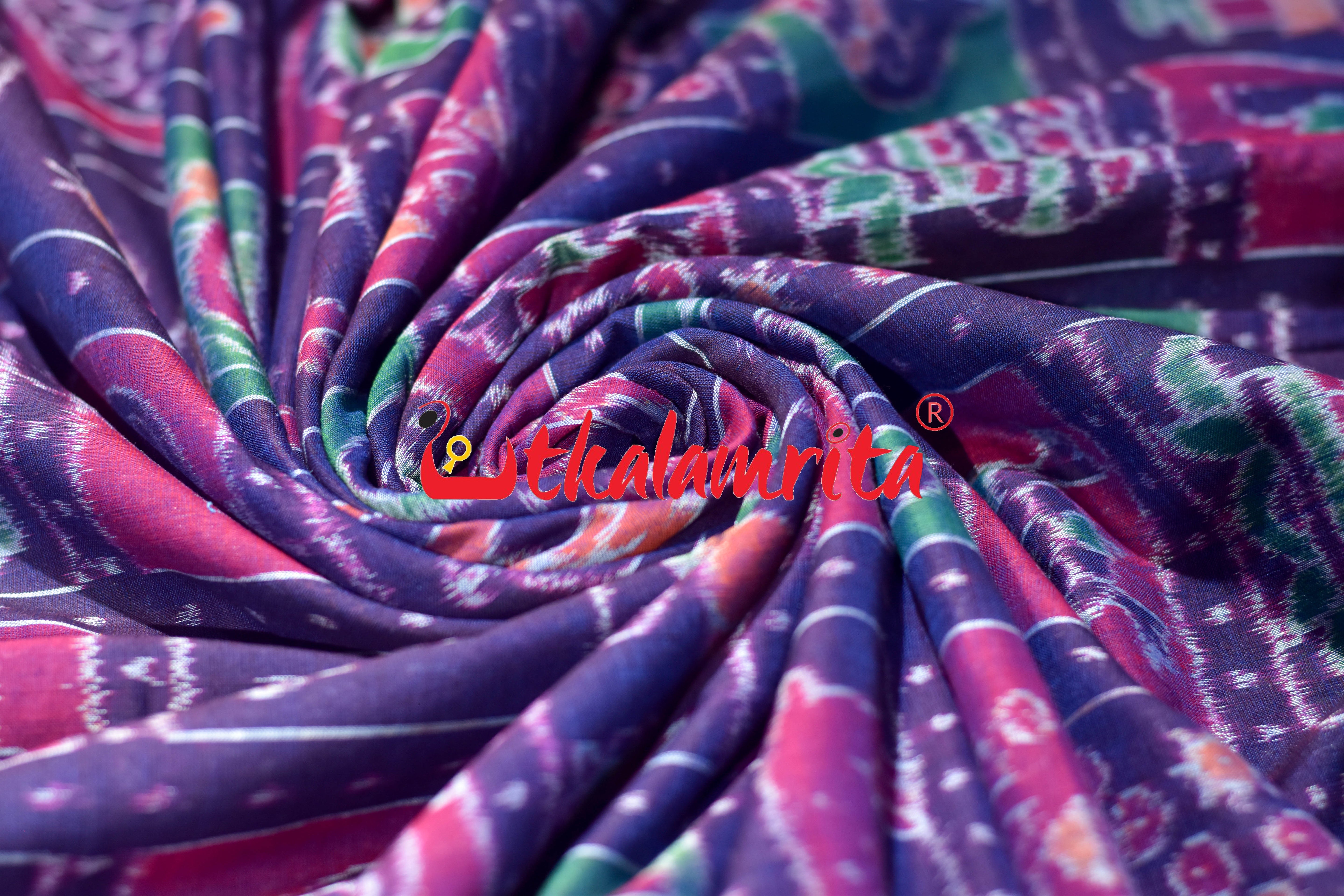 Dasakothi Blue Sambalpuri Cotton (Fabric)