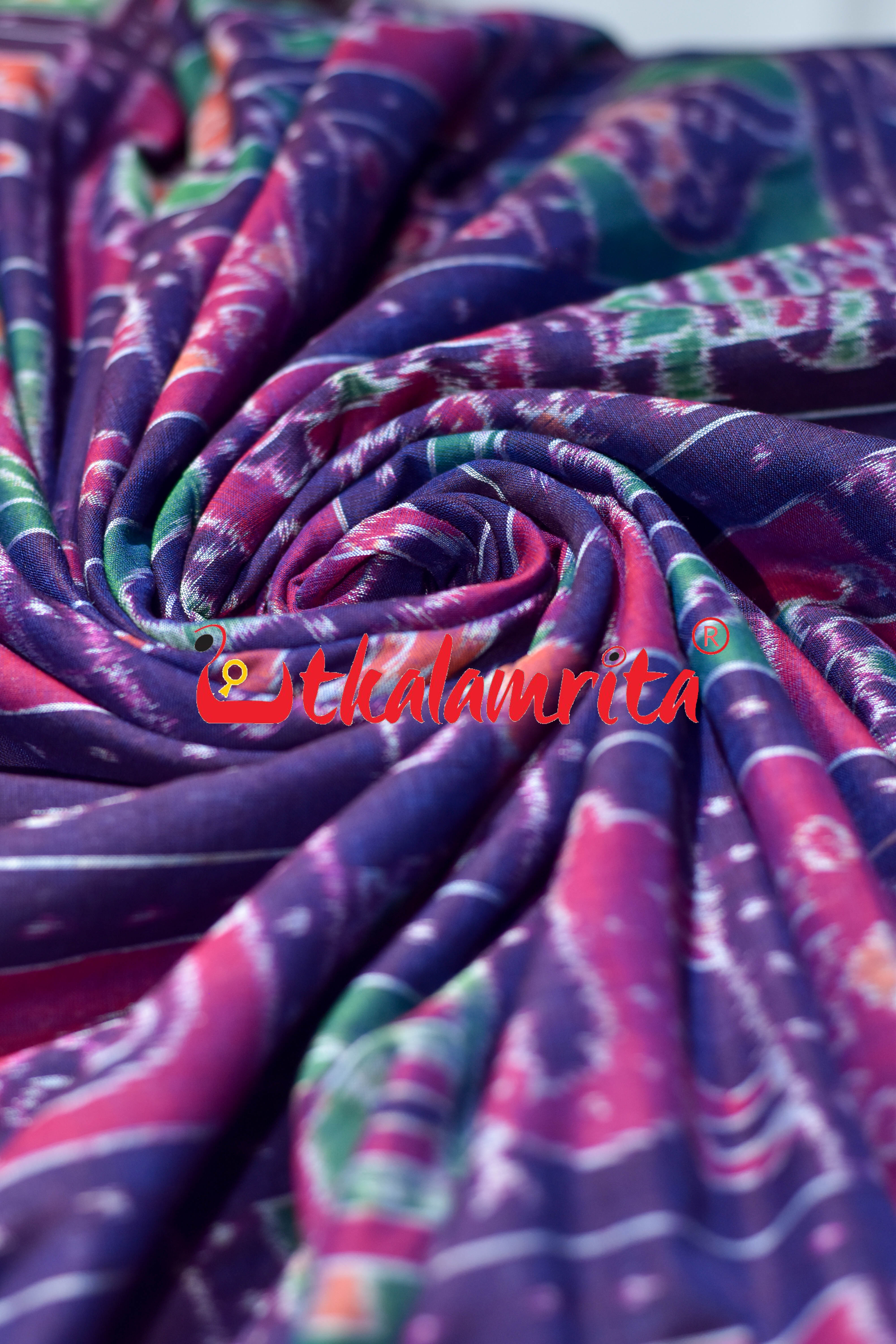 Dasakothi Blue Sambalpuri Cotton (Fabric)