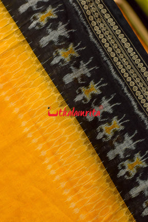 Tribal Dhadi Bandha Yellow Black (Dupatta)