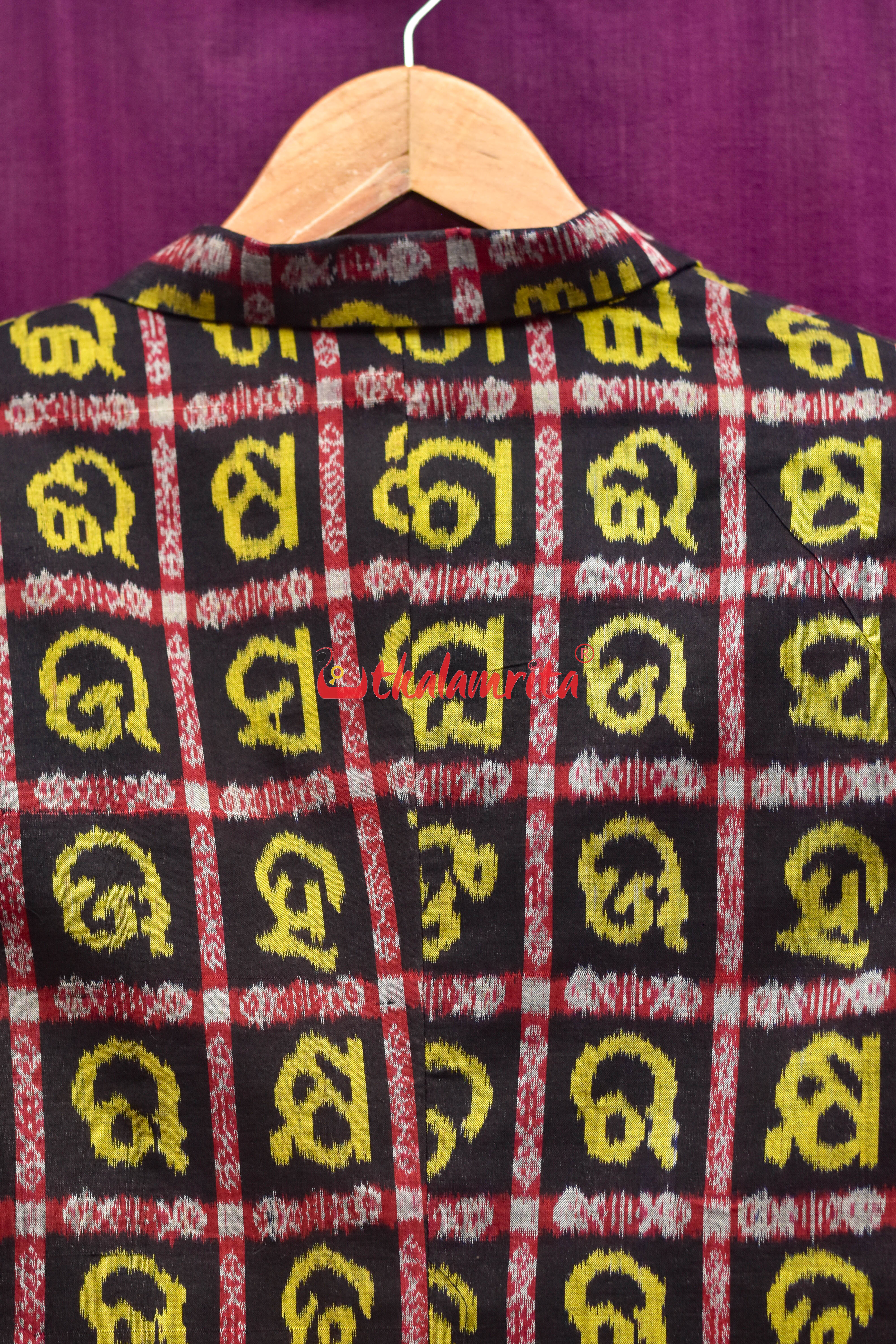 Yellow Odia Alphabets (Men's Blazer)