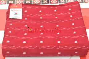 Red Lahari Sambalpuri Tipa (Fabric)