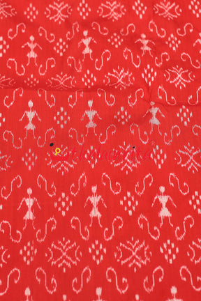 Red Tribals Sambalpuri Bandha Silk (Fabric)