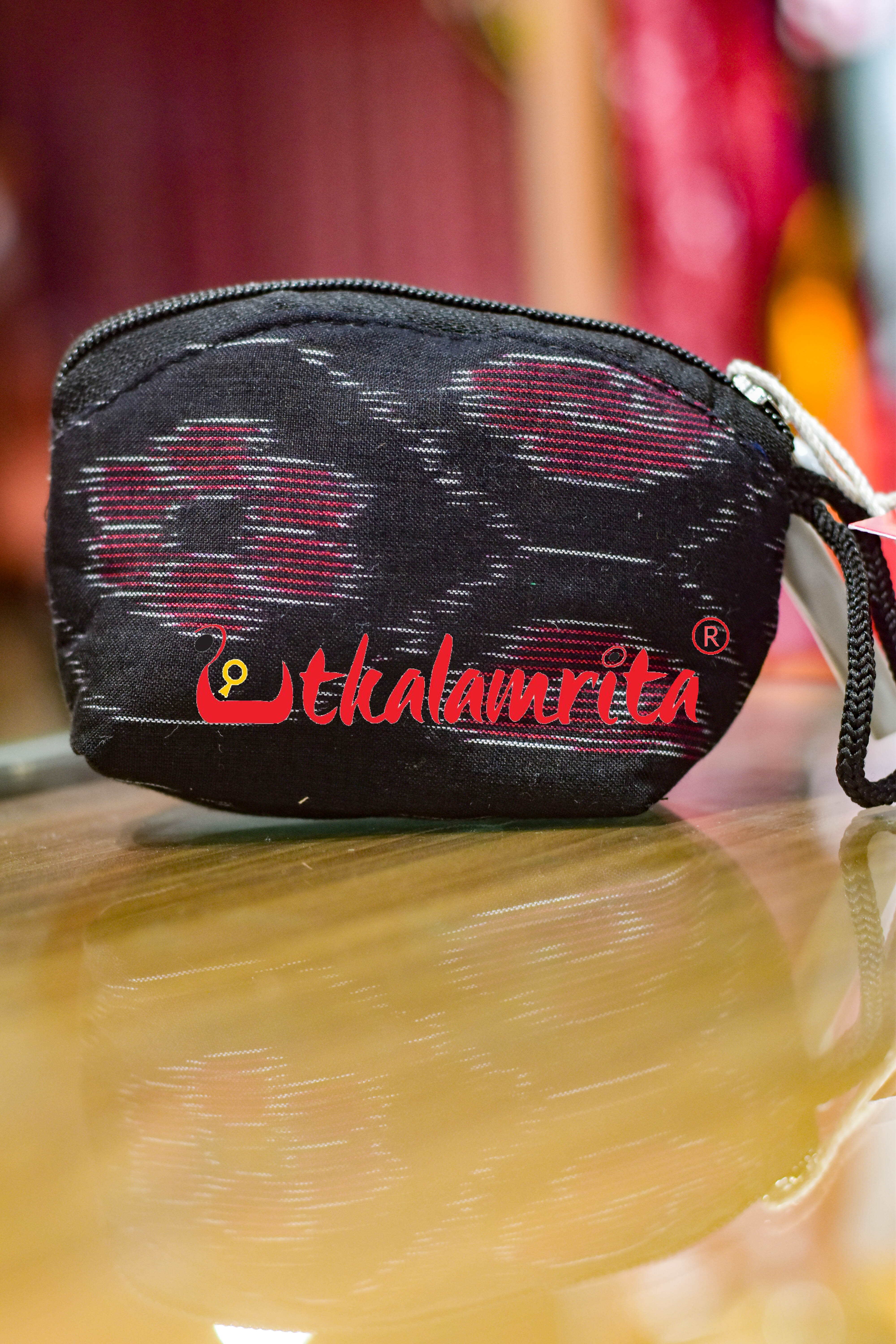 Black Tetris Key Pouch
