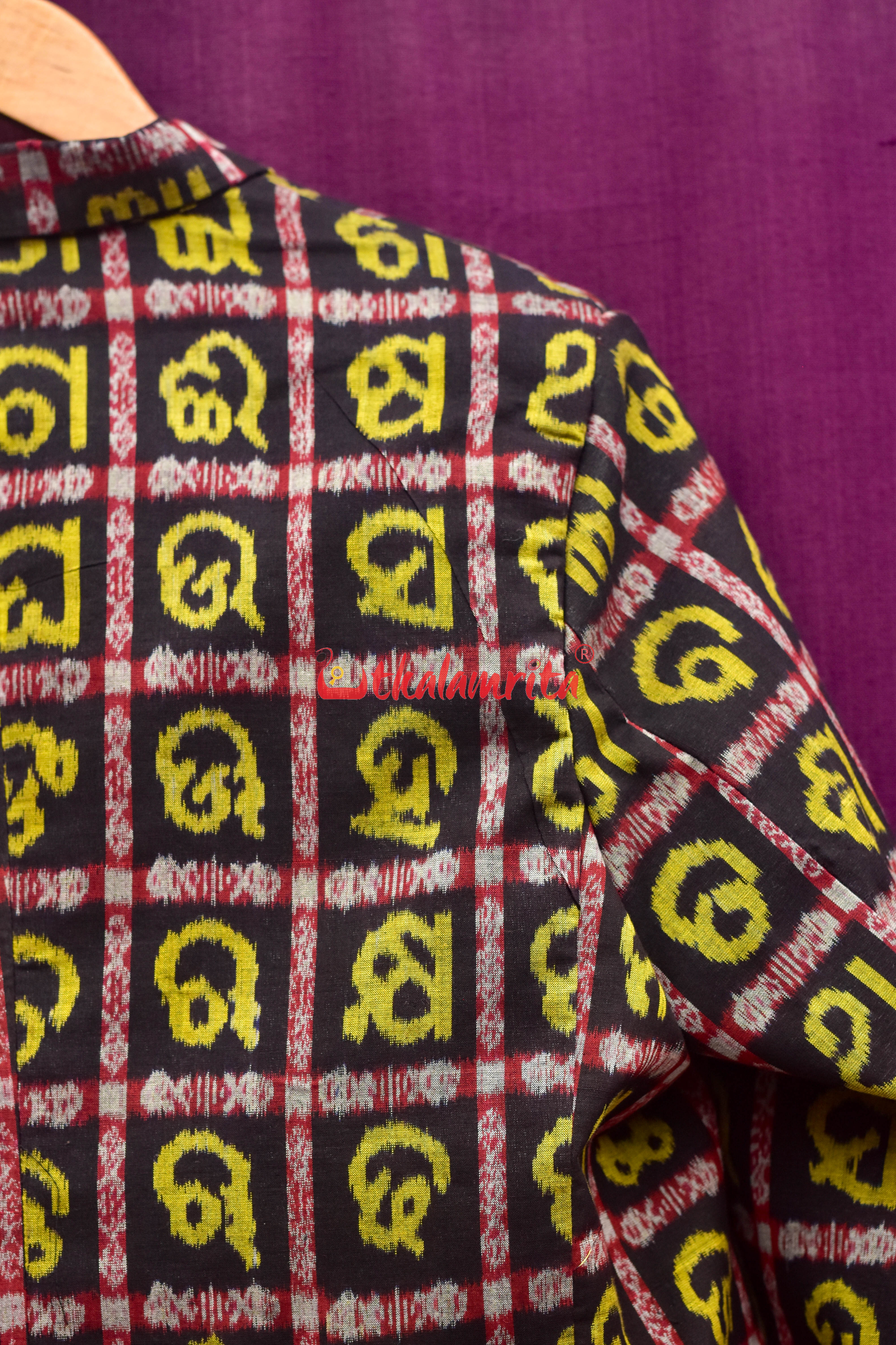 Yellow Odia Alphabets (Men's Blazer)