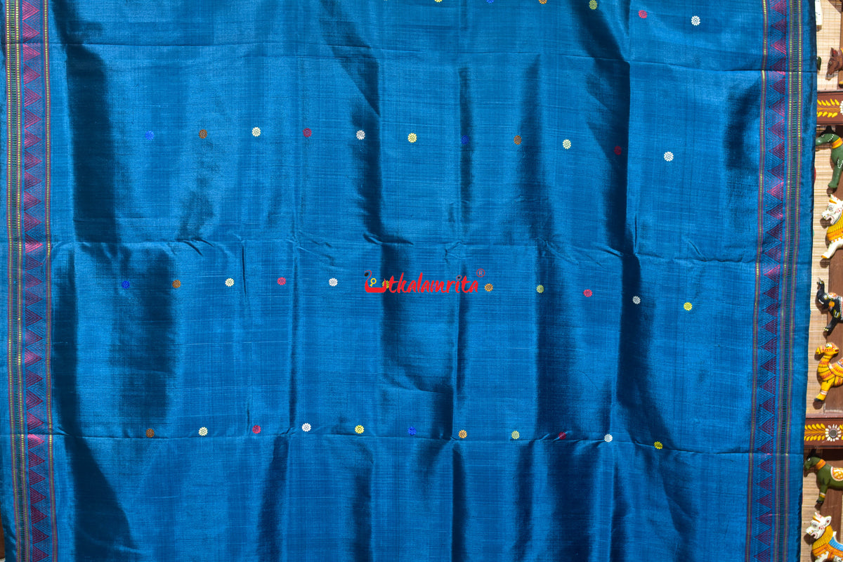 Copper Sulphate Double Aanchal Dongria Silk Saree