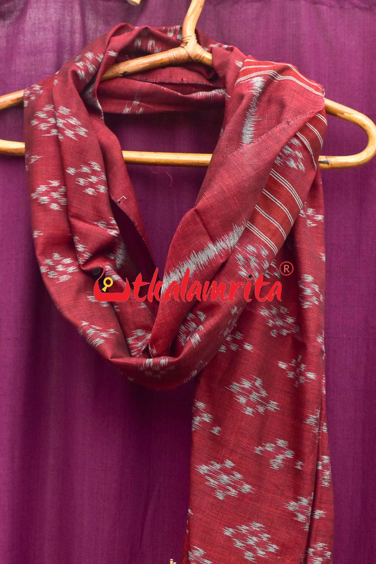 Dark Maroon Pasapali (Dupatta)