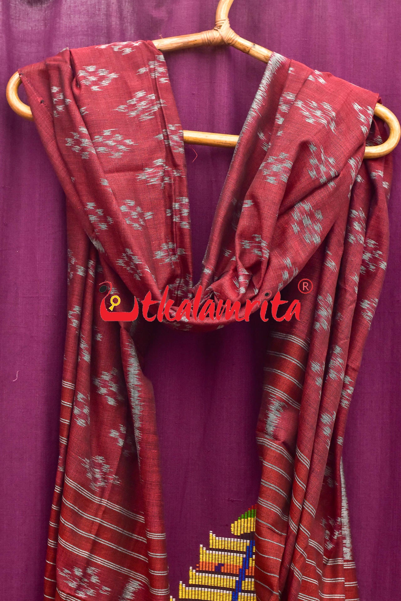 Dark Maroon Pasapali (Dupatta)