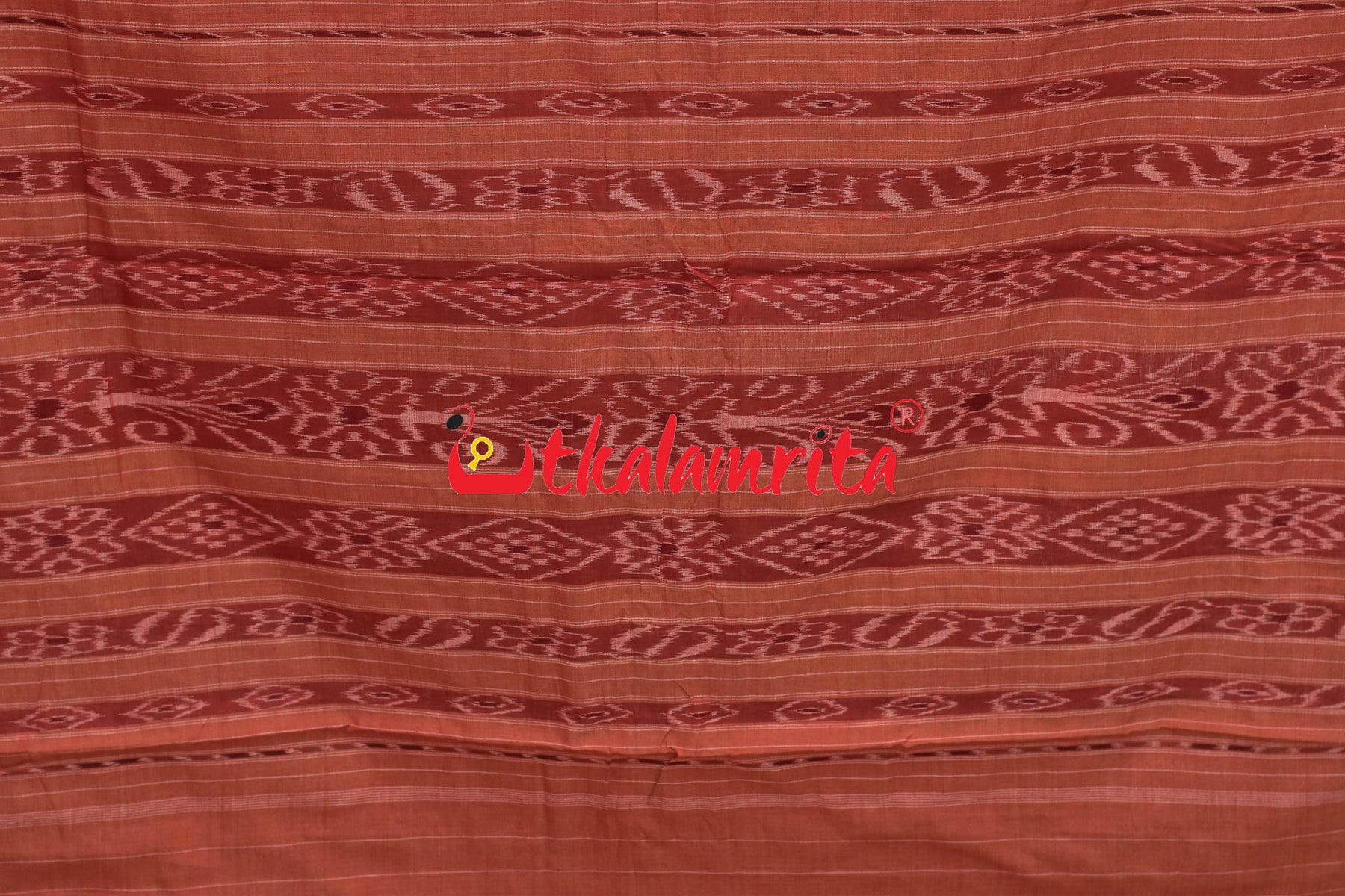 Rose Red Body Bandha Khandua Cotton Saree