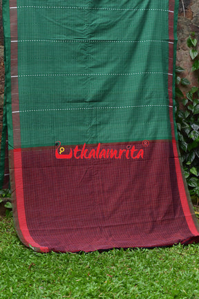 Green Dhalapathar Nartaki Cotton Saree