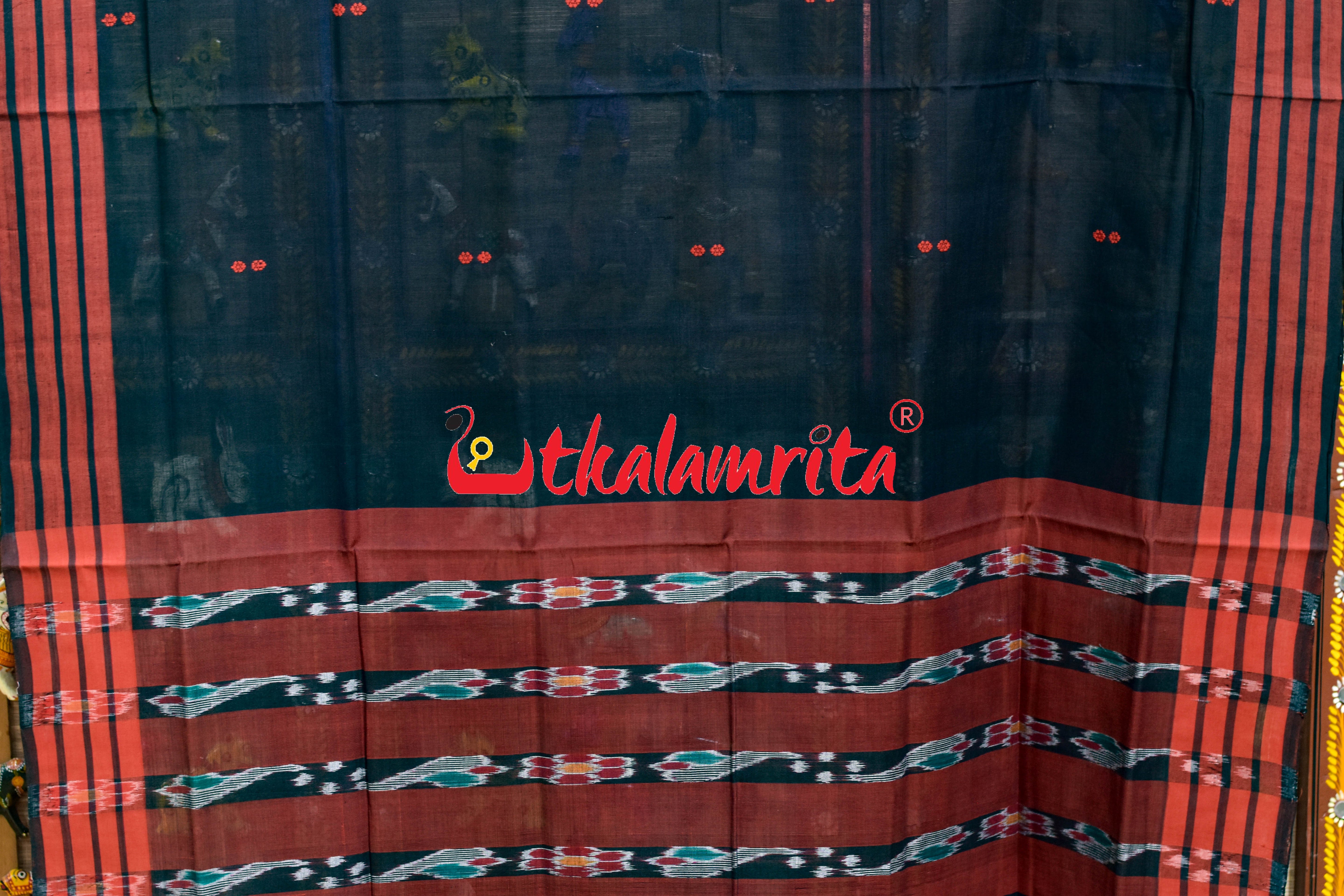 Black Rust Pittala Single Cotton (Dupatta)