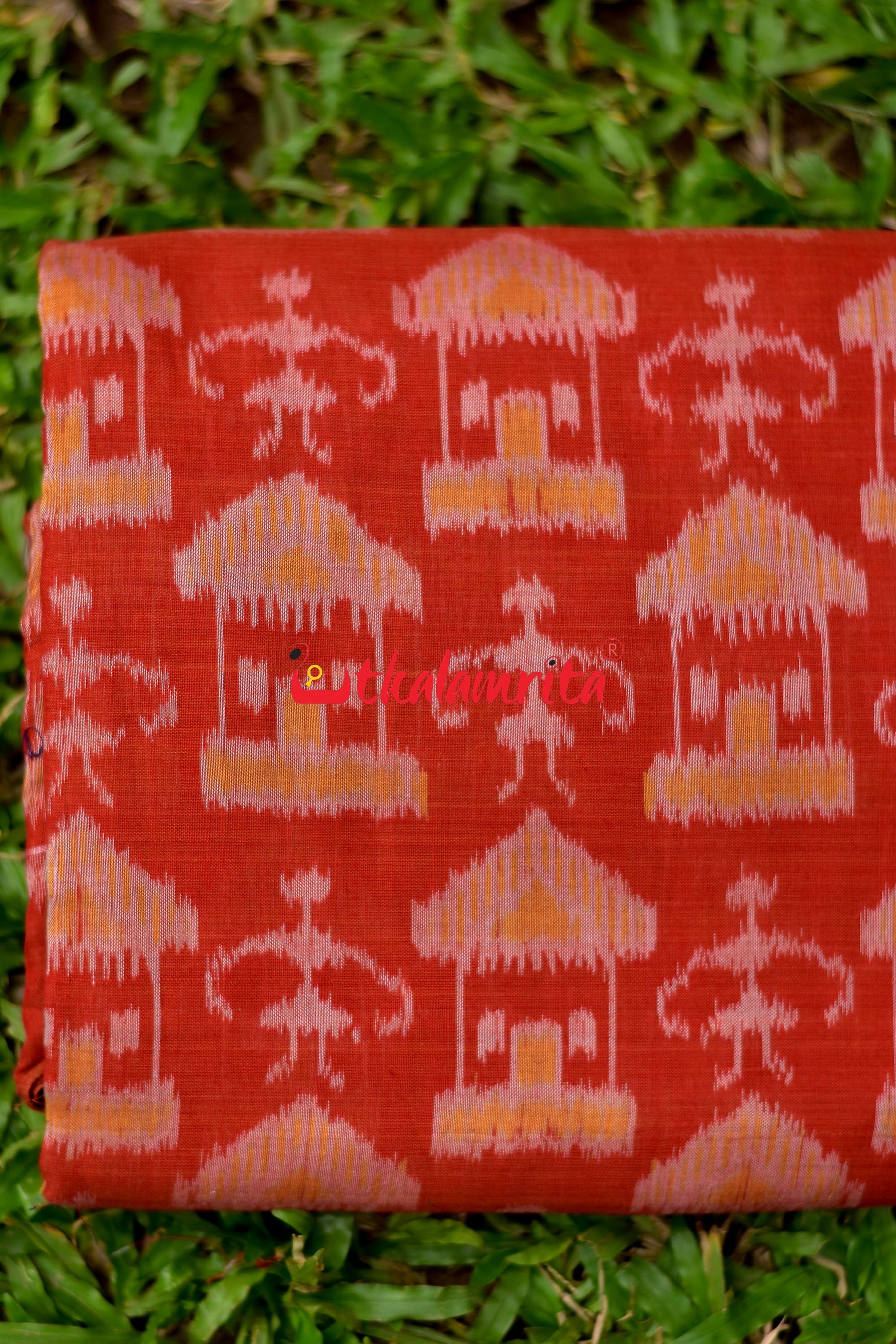 Orange Hut and Tribal (Fabric)