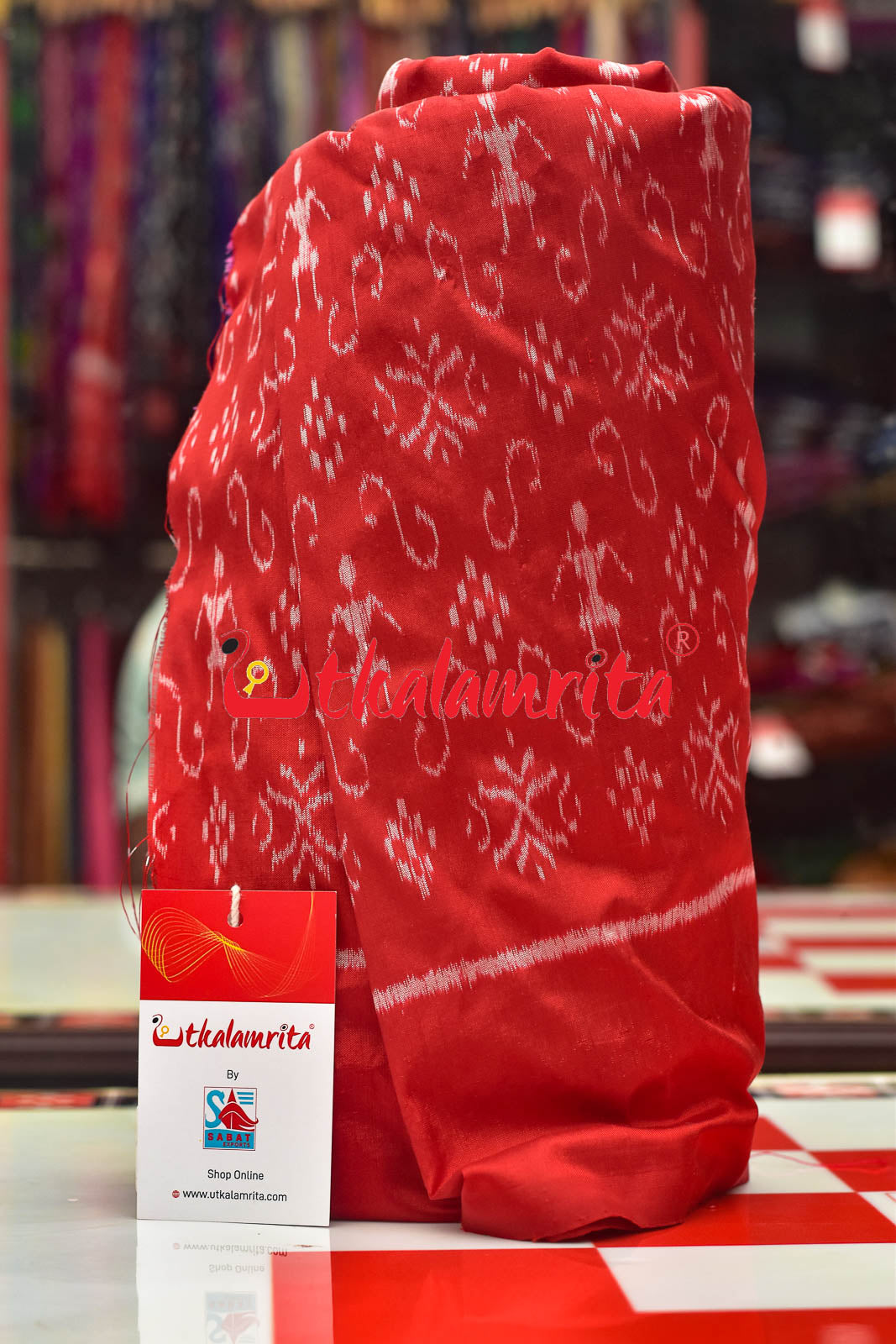 Red Tribals Sambalpuri Bandha Silk (Fabric)