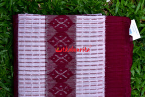 White Maroon Bandha (Fabric)