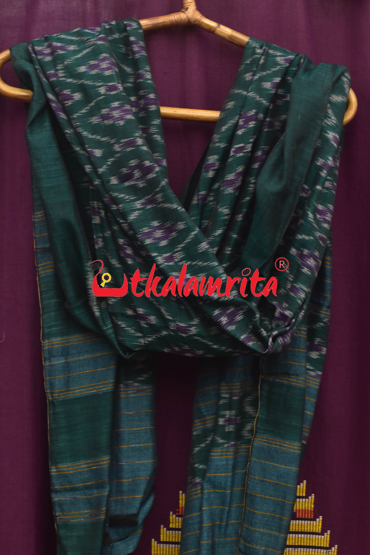 Dark Green Pasapali (Dupatta)