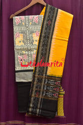 Grey Kothi Sambalpuri Cotton Dress Set