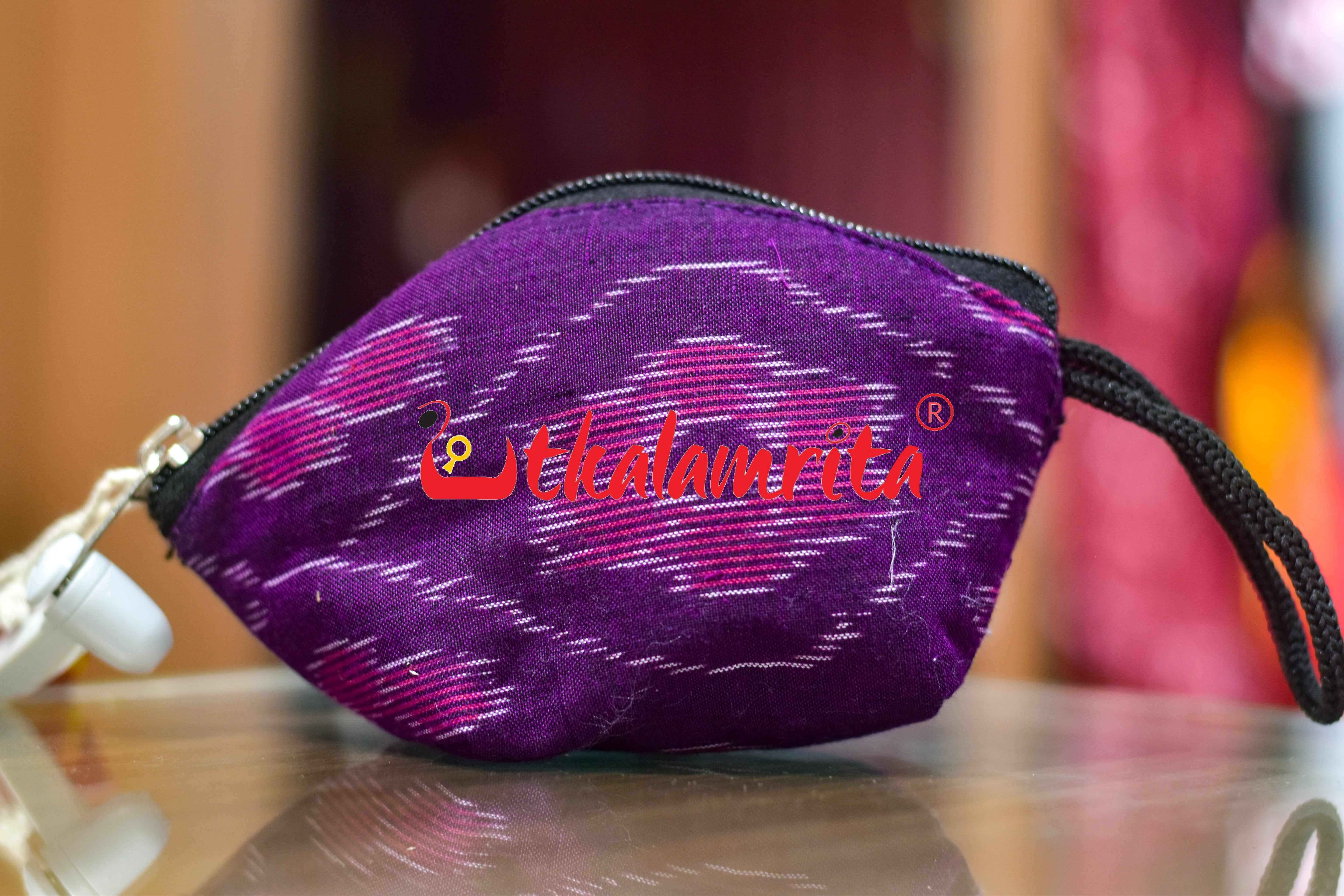 Purple Tetris Key Pouch