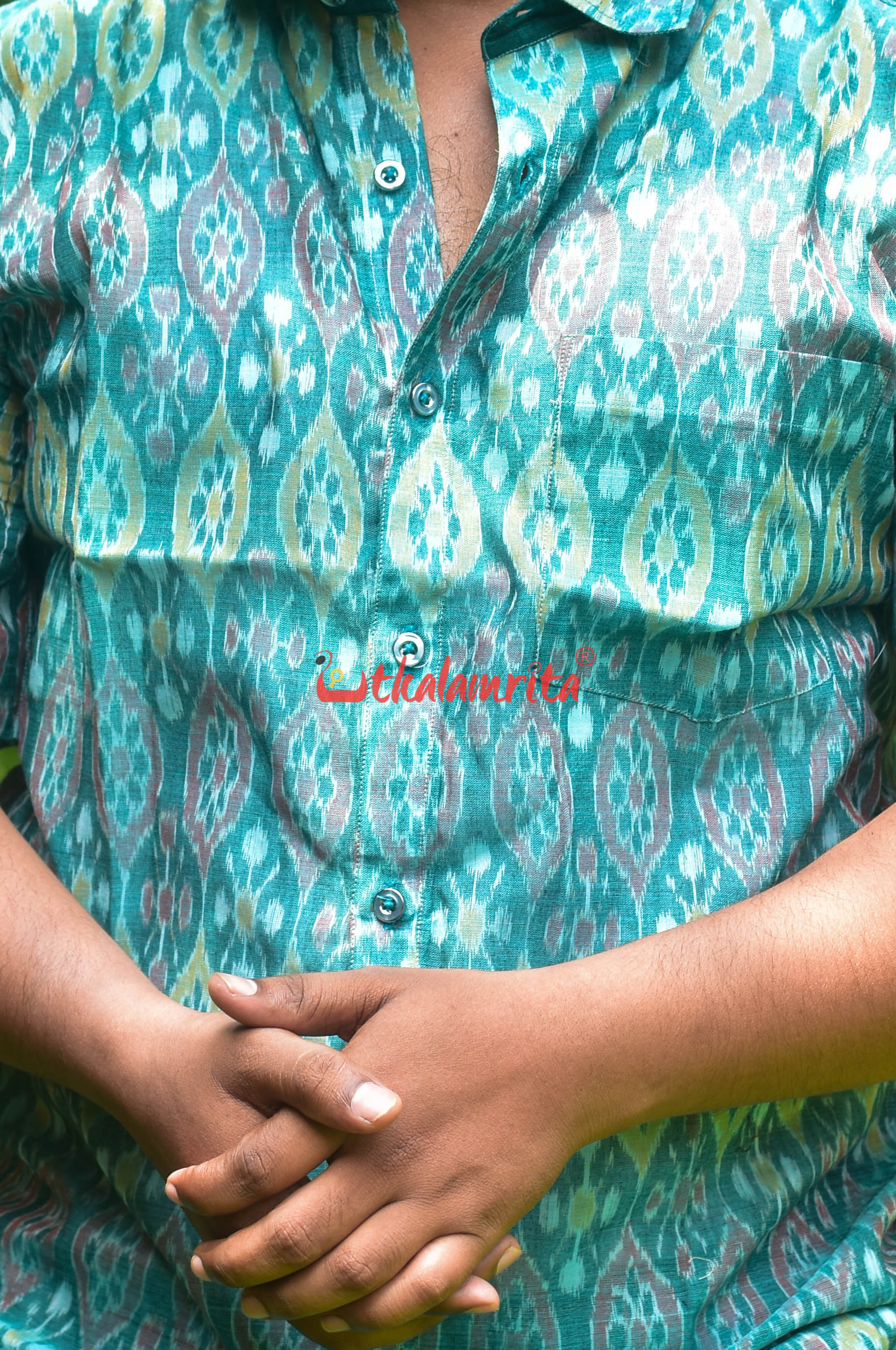 Green Flower Chakra (Mens' Half Shirt)