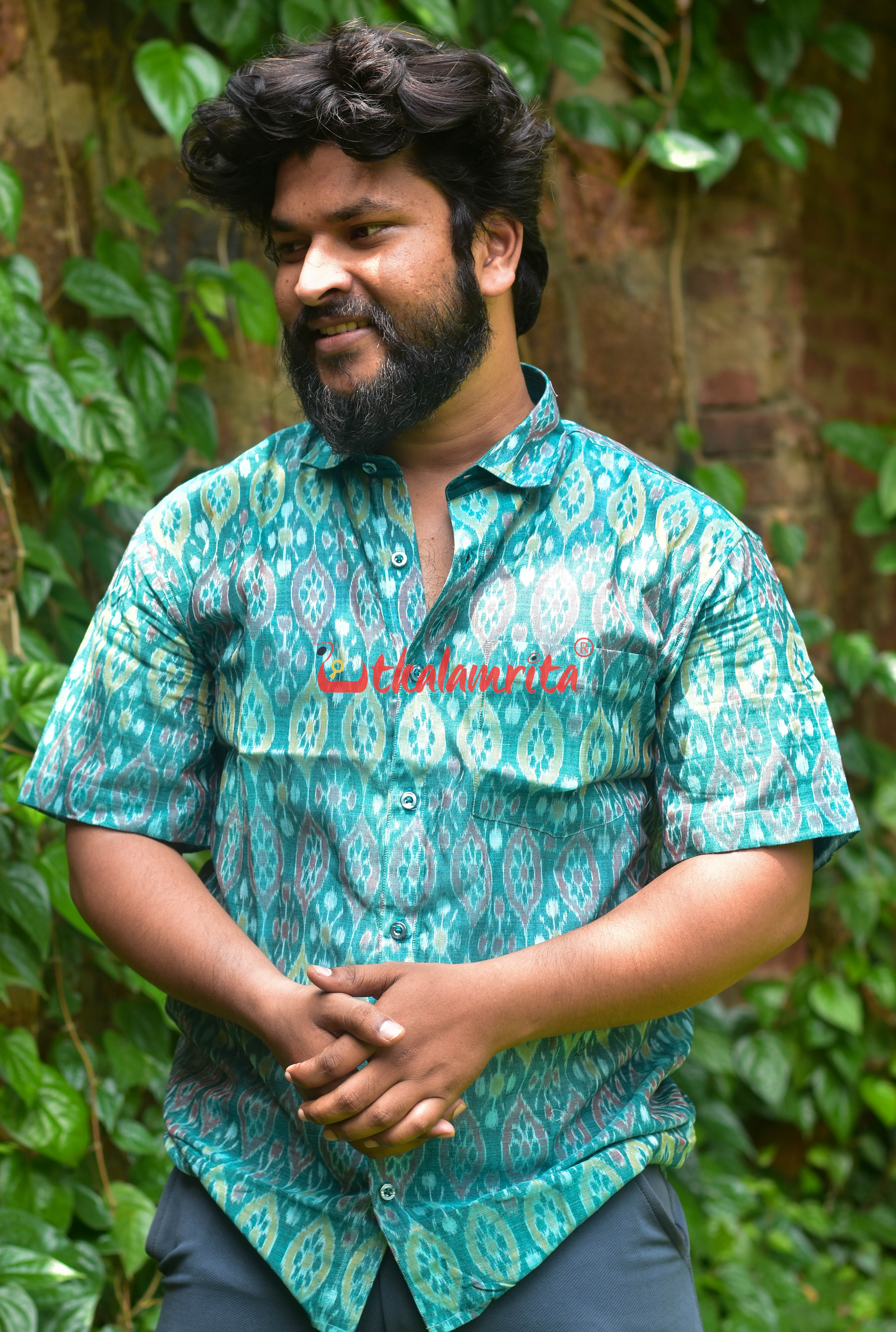 Green Flower Chakra (Mens' Half Shirt)