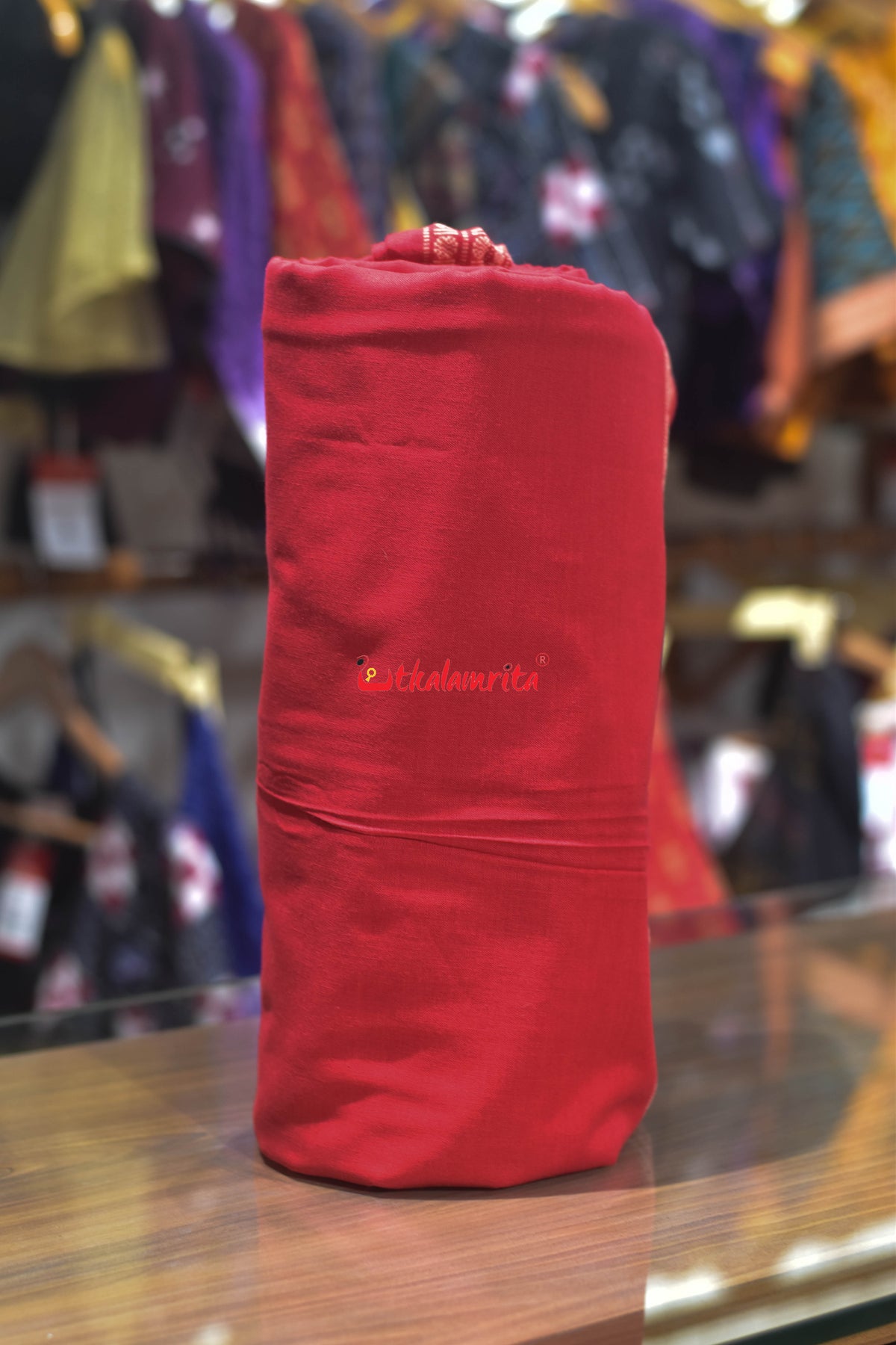 Red Golden Border Blouse (Fabric)