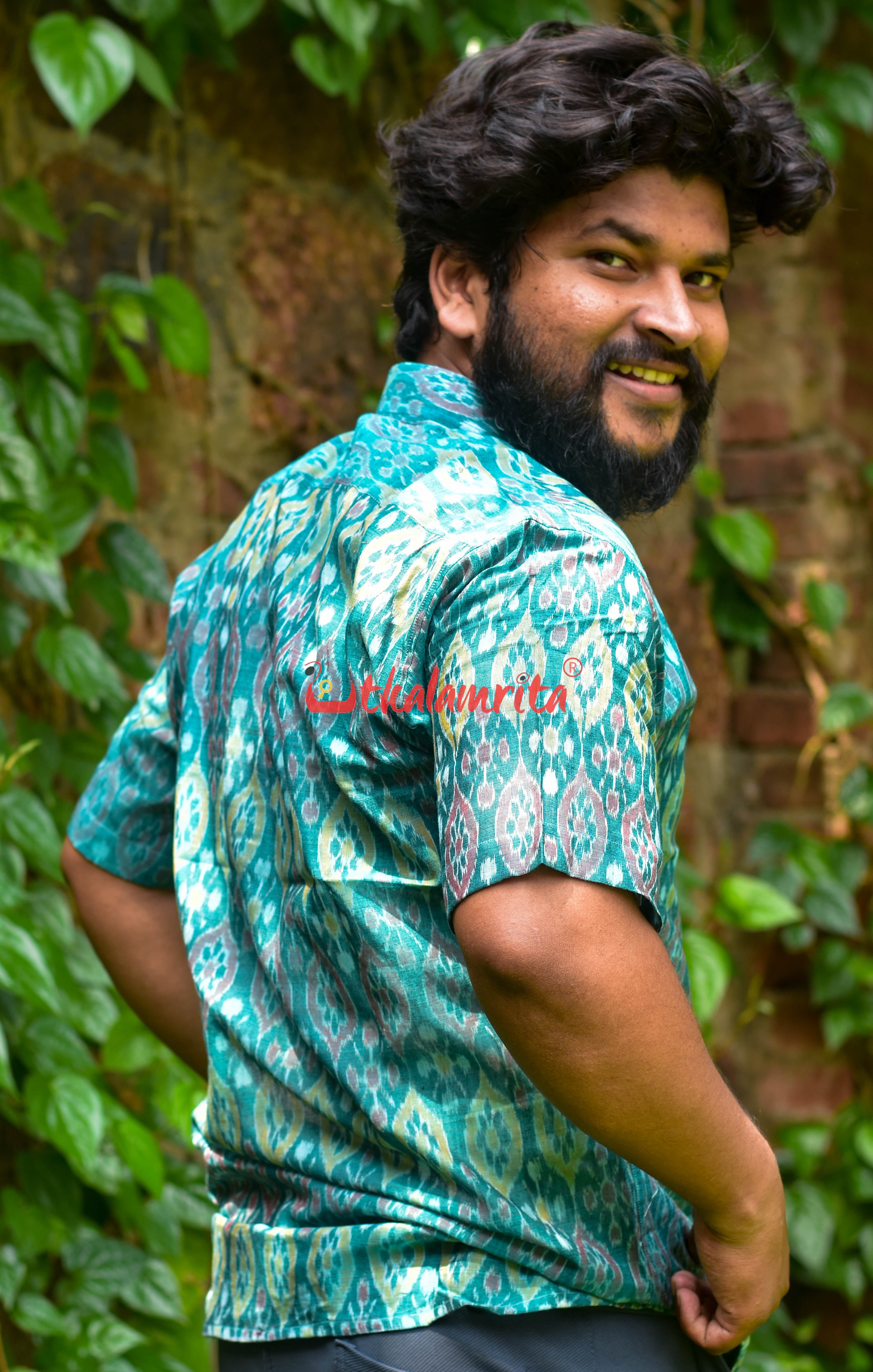 Green Flower Chakra (Mens' Half Shirt)