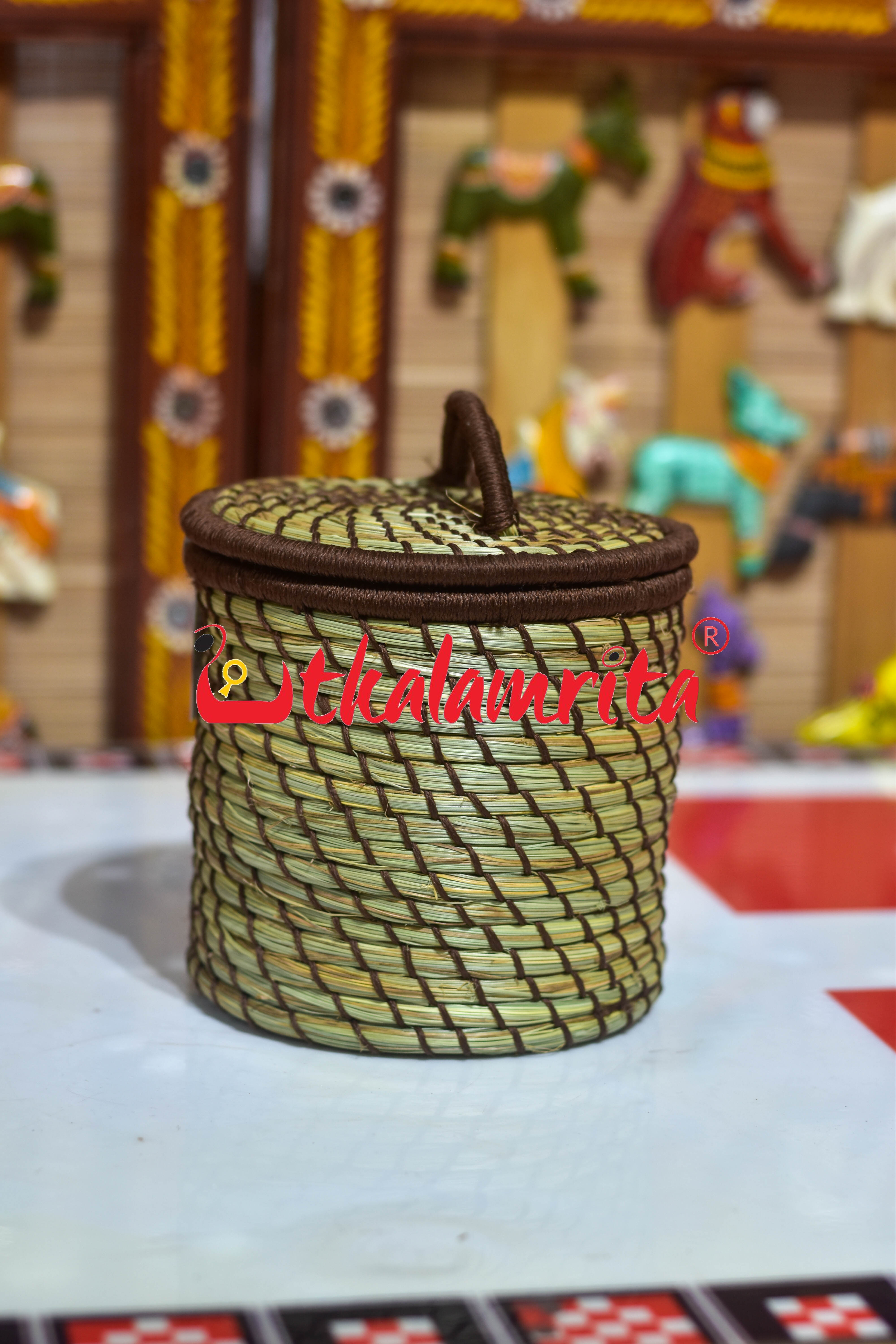 Sabai Grass Thread Medi Box (Brown)