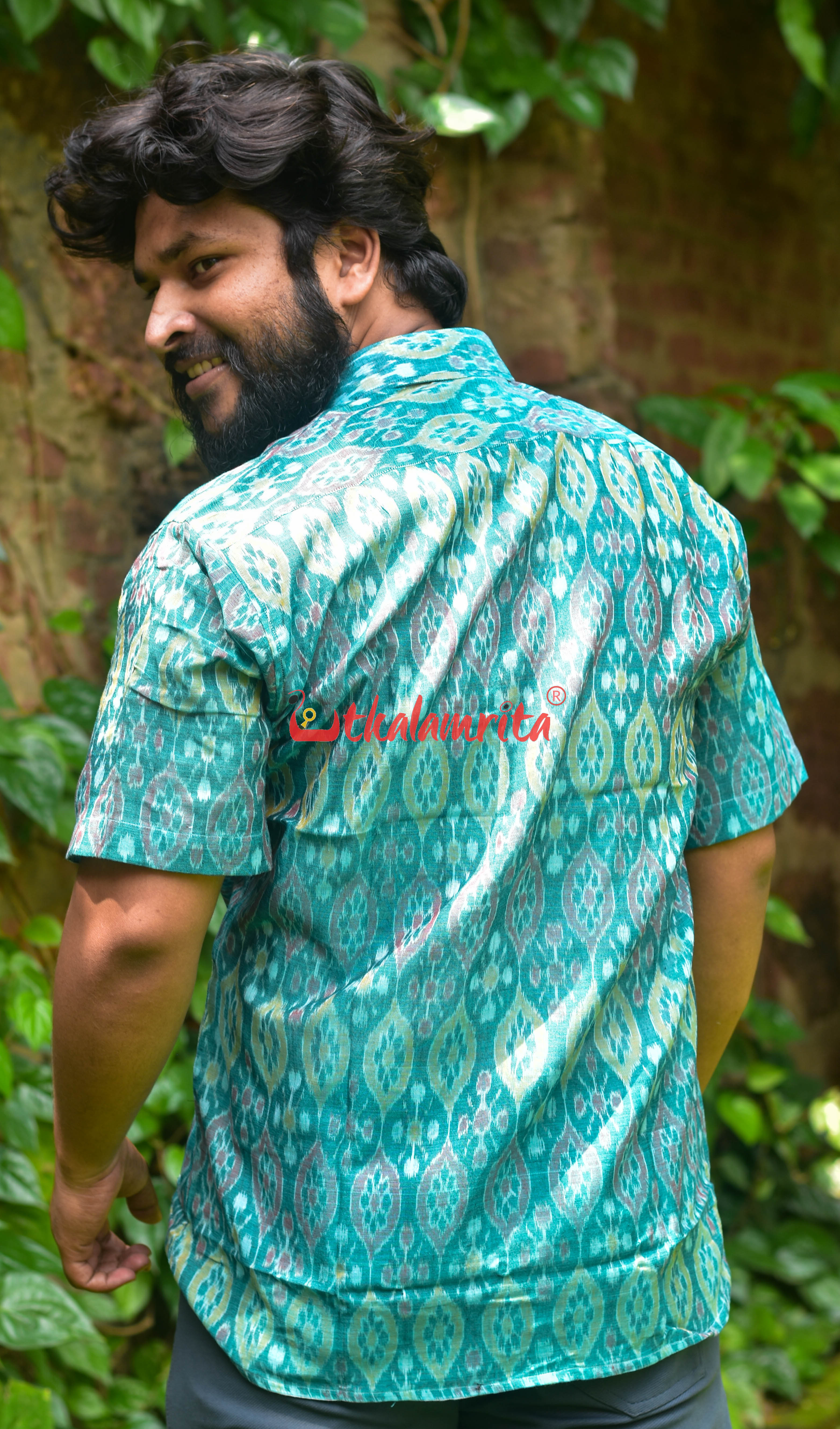 Green Flower Chakra (Mens' Half Shirt)