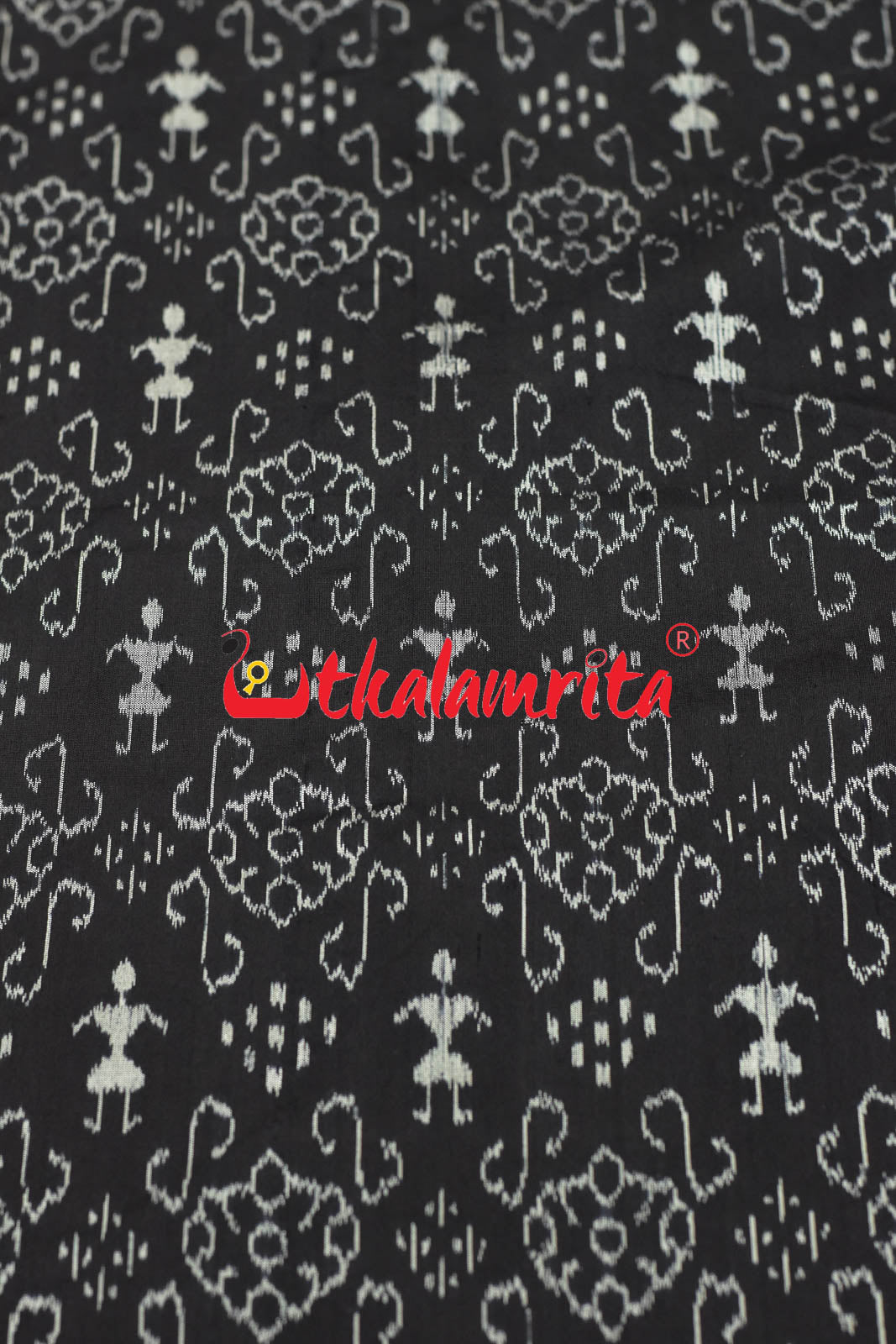 Black Tribals Sambalpuri Bandha Silk (Fabric)