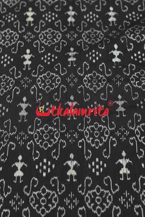 Black Tribals Sambalpuri Bandha Silk (Fabric)