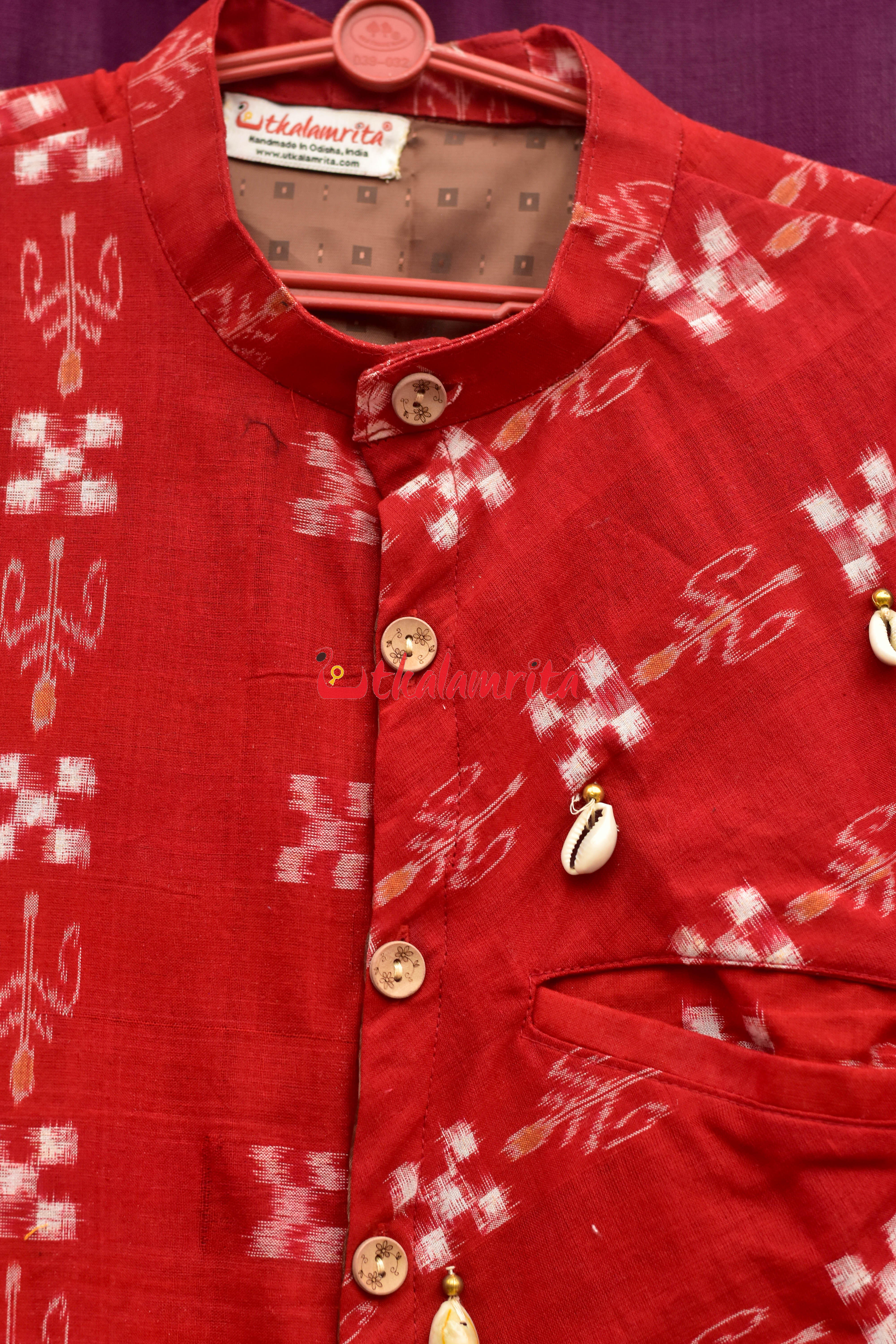 Pasapali & Flower (Men's Half Sherwani)