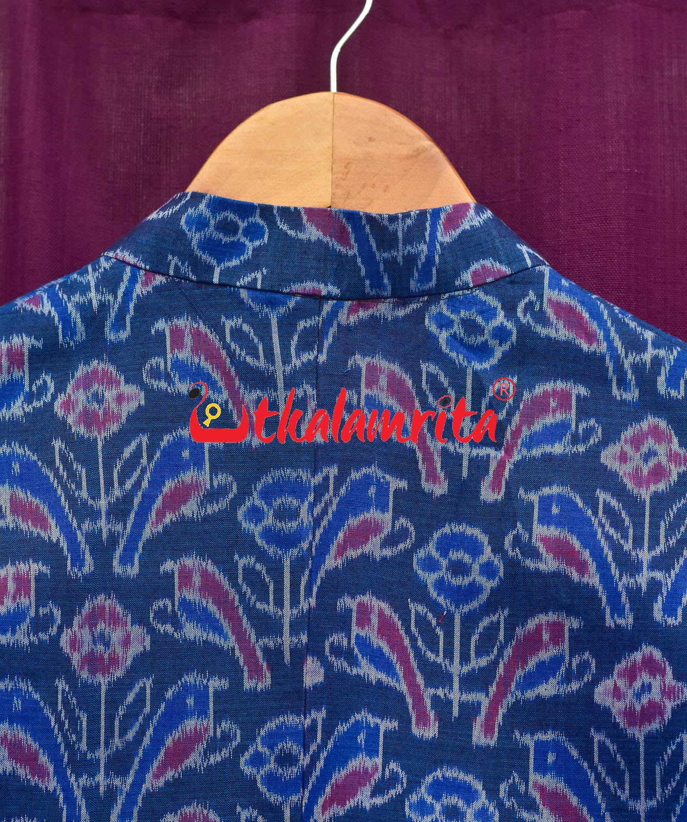 Blue Chadhei Sambalpuri Cotton (Modi Jacket)