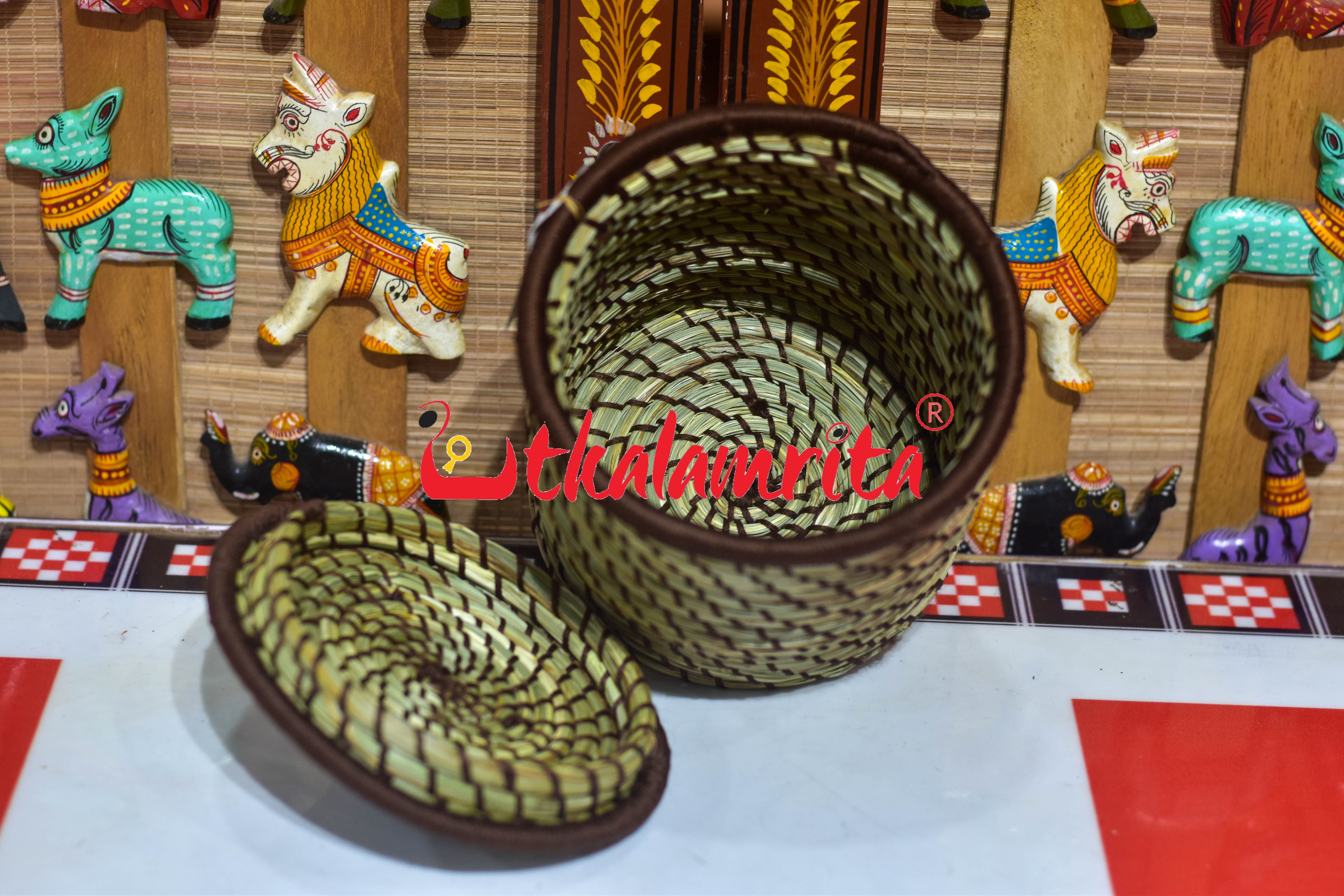 Sabai Grass Thread Medi Box (Brown)