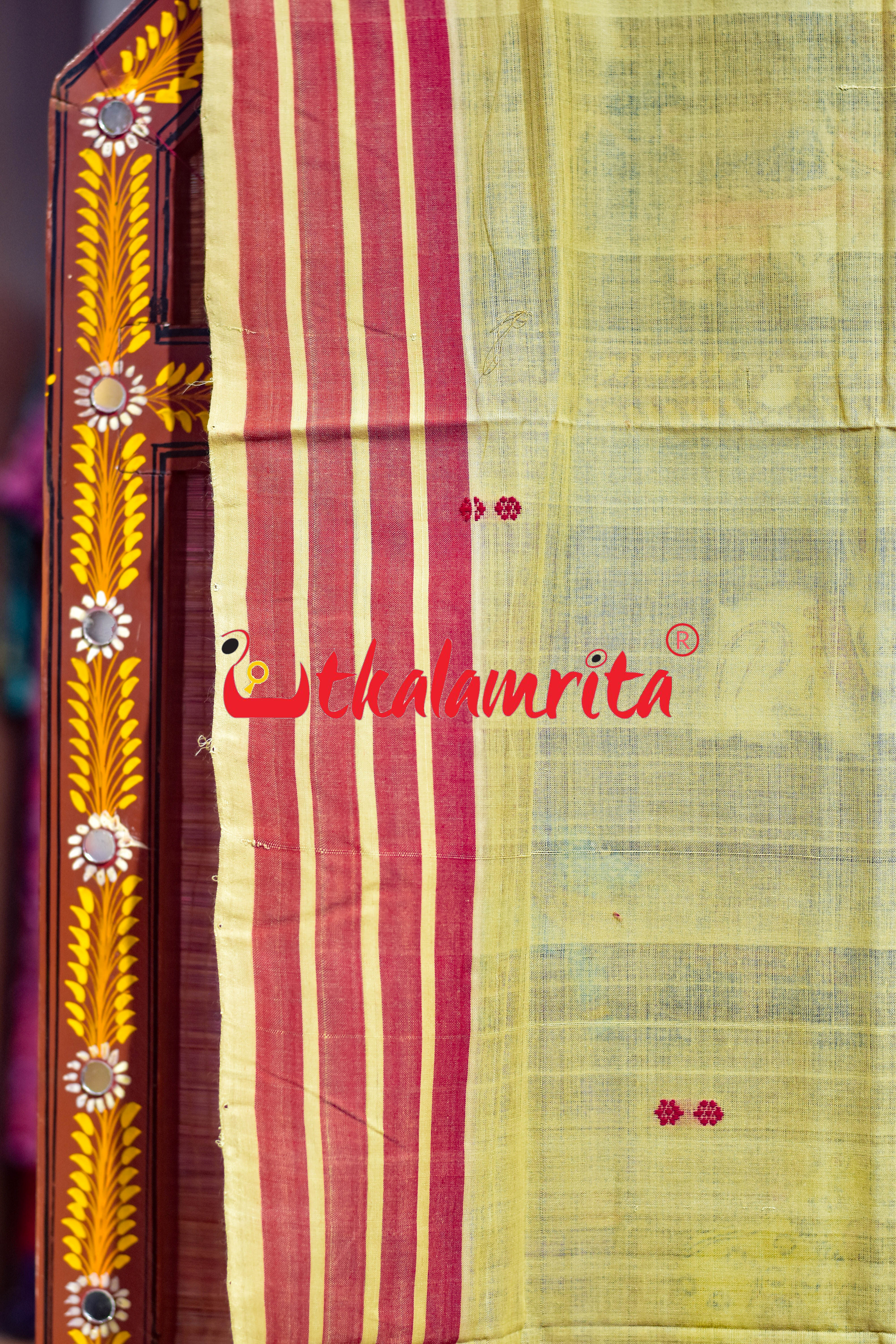 Tussarite Rust Pittala Single Cotton (Dupatta)