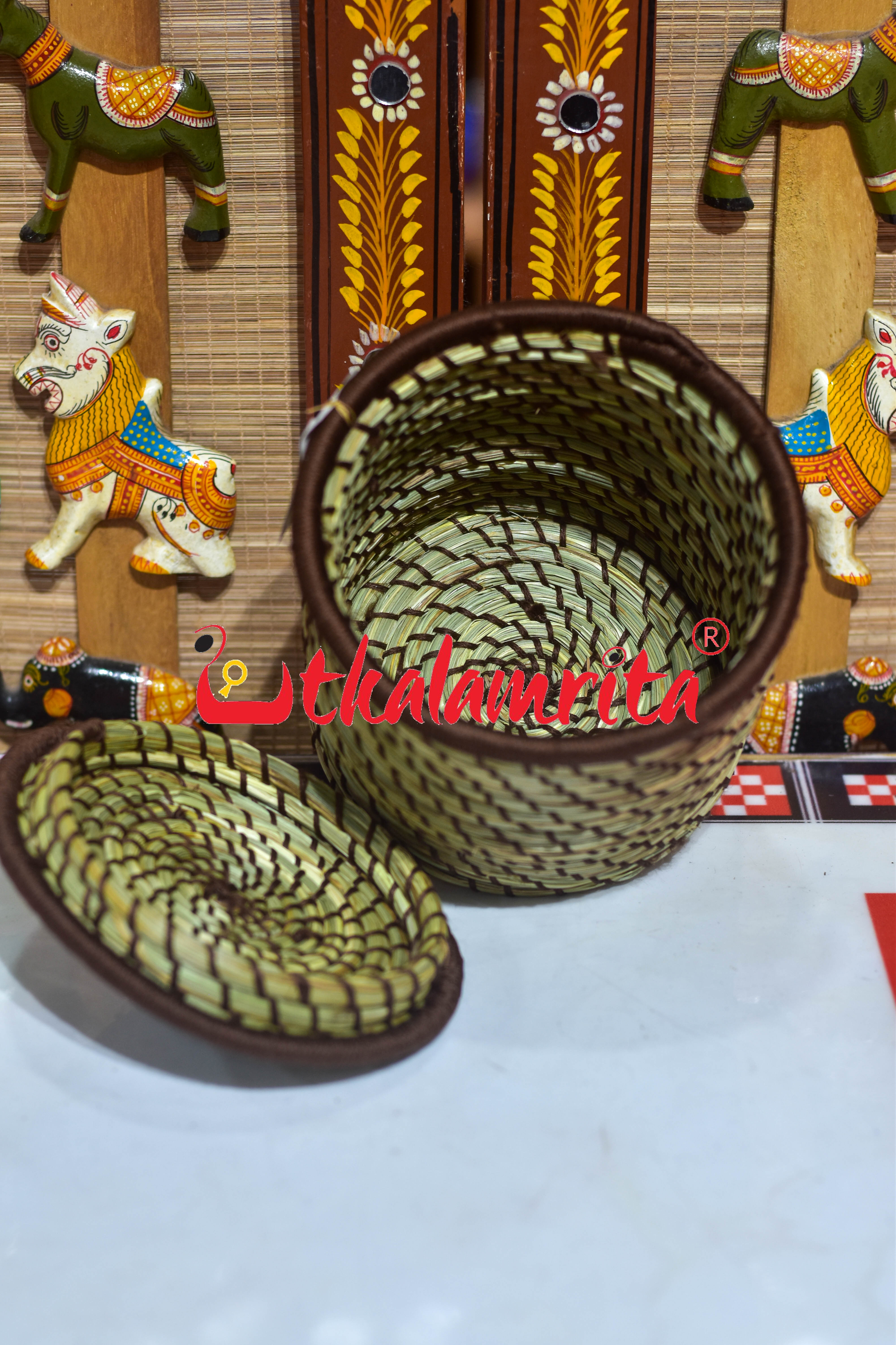Sabai Grass Thread Medi Box (Brown)