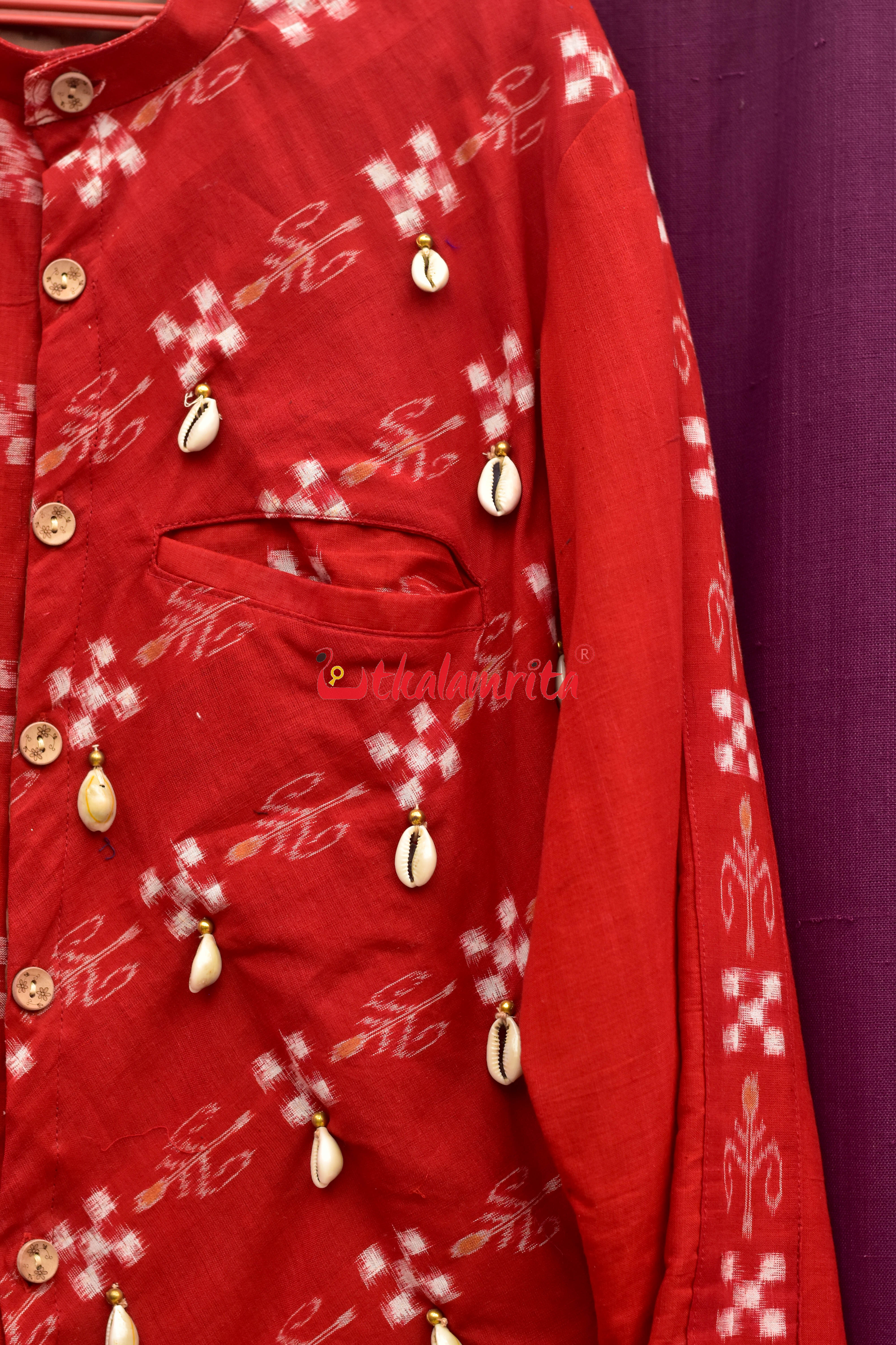 Pasapali & Flower (Men's Half Sherwani)