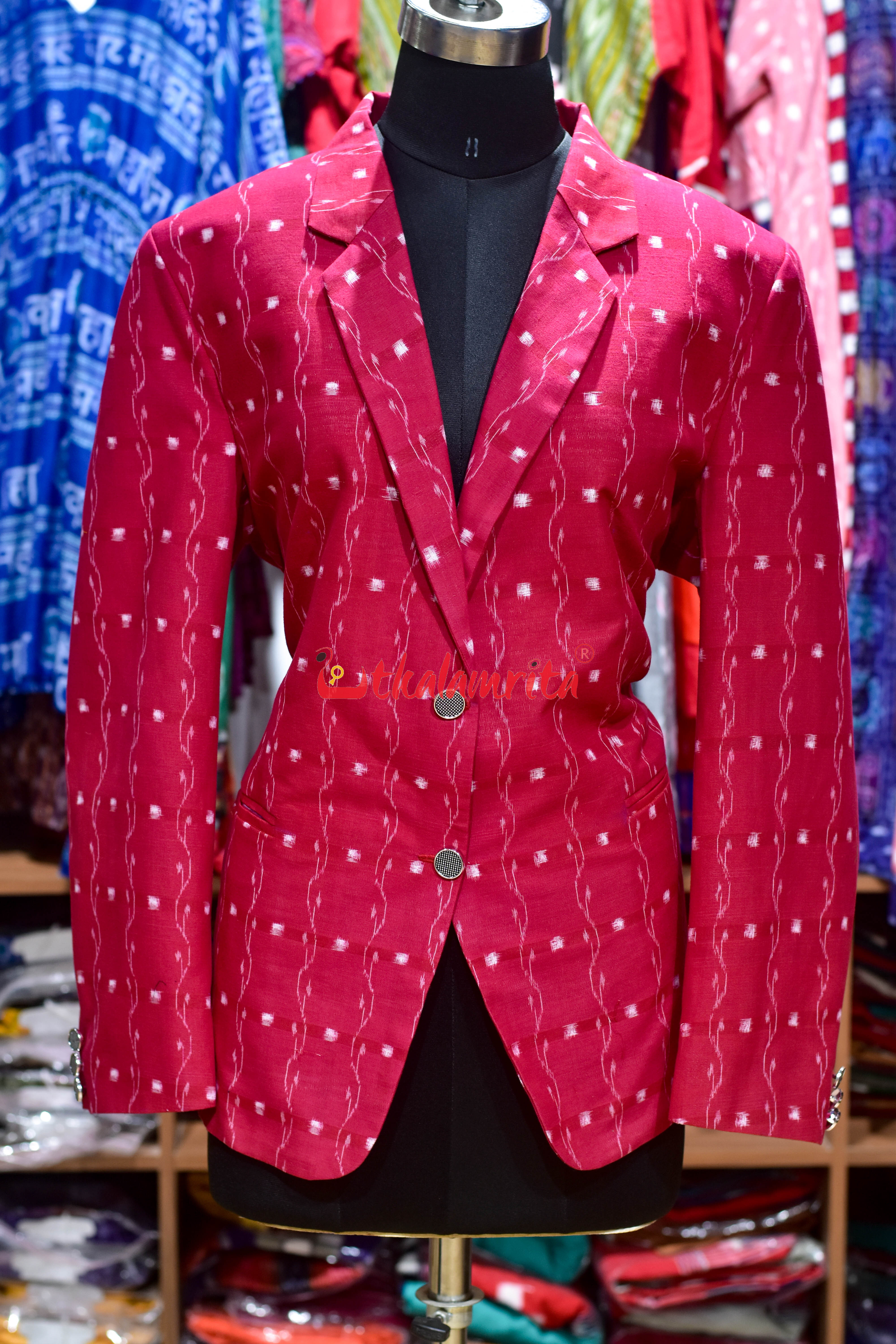 Red Tipa Lata Cotton (Ladies' Blazer)