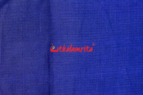 Blue With Small Rudraksha Border (Fabric)