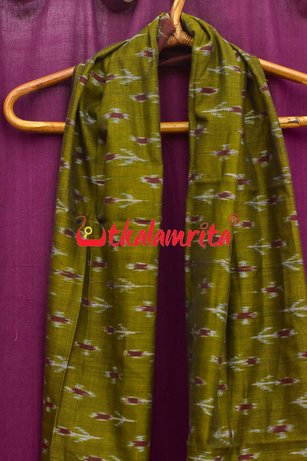 Mehendi Green Kadha Pasapali (Dupatta)