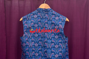 Blue Chadhei Sambalpuri Cotton (Modi Jacket)