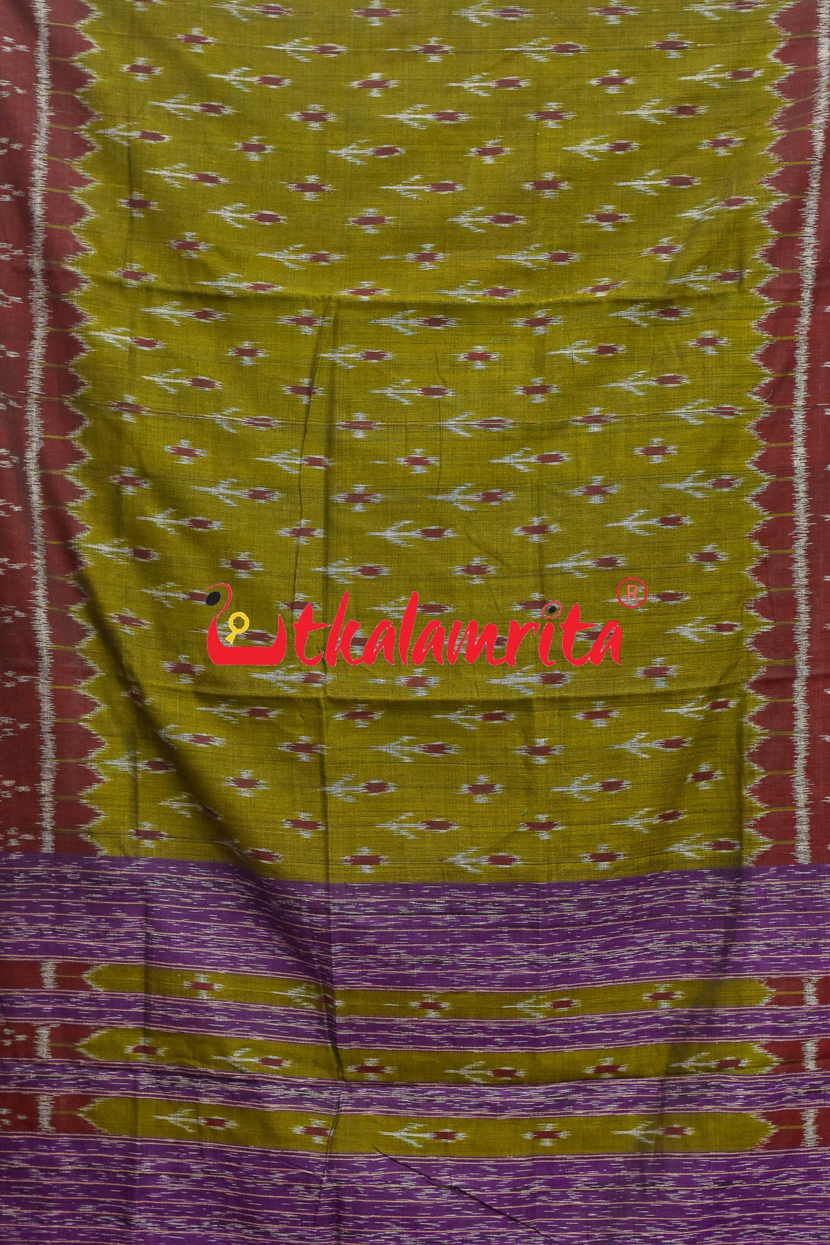 Mehendi Green Kadha Pasapali (Dupatta)