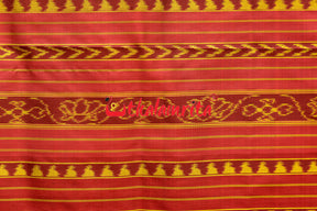 Coffee Red Border Tarabali Kandua Silk Saree