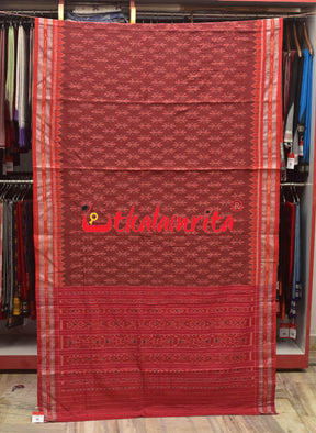 Red Body Bandha Khandua Cotton Saree