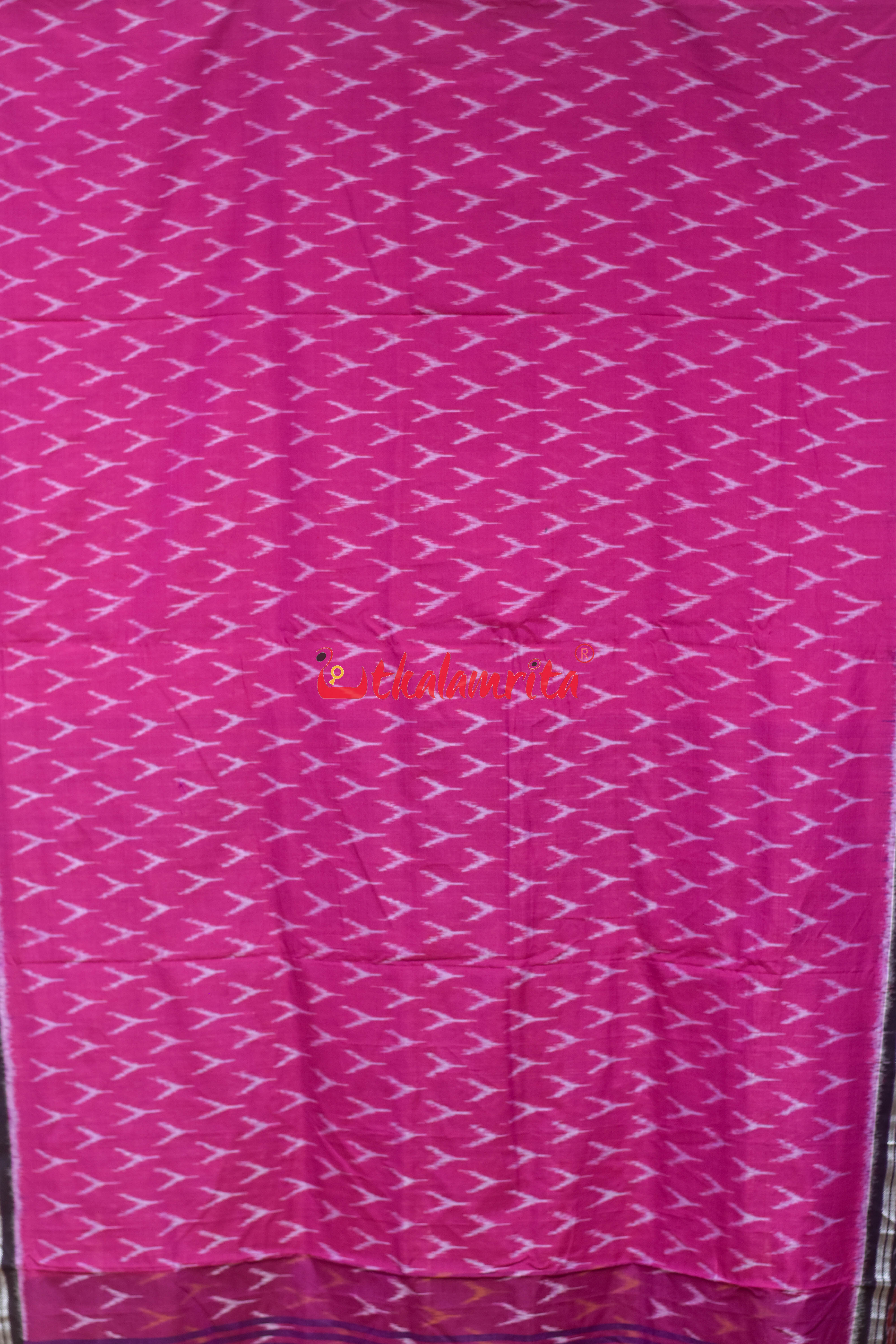 Rani Black Duba Khandua Cotton Saree