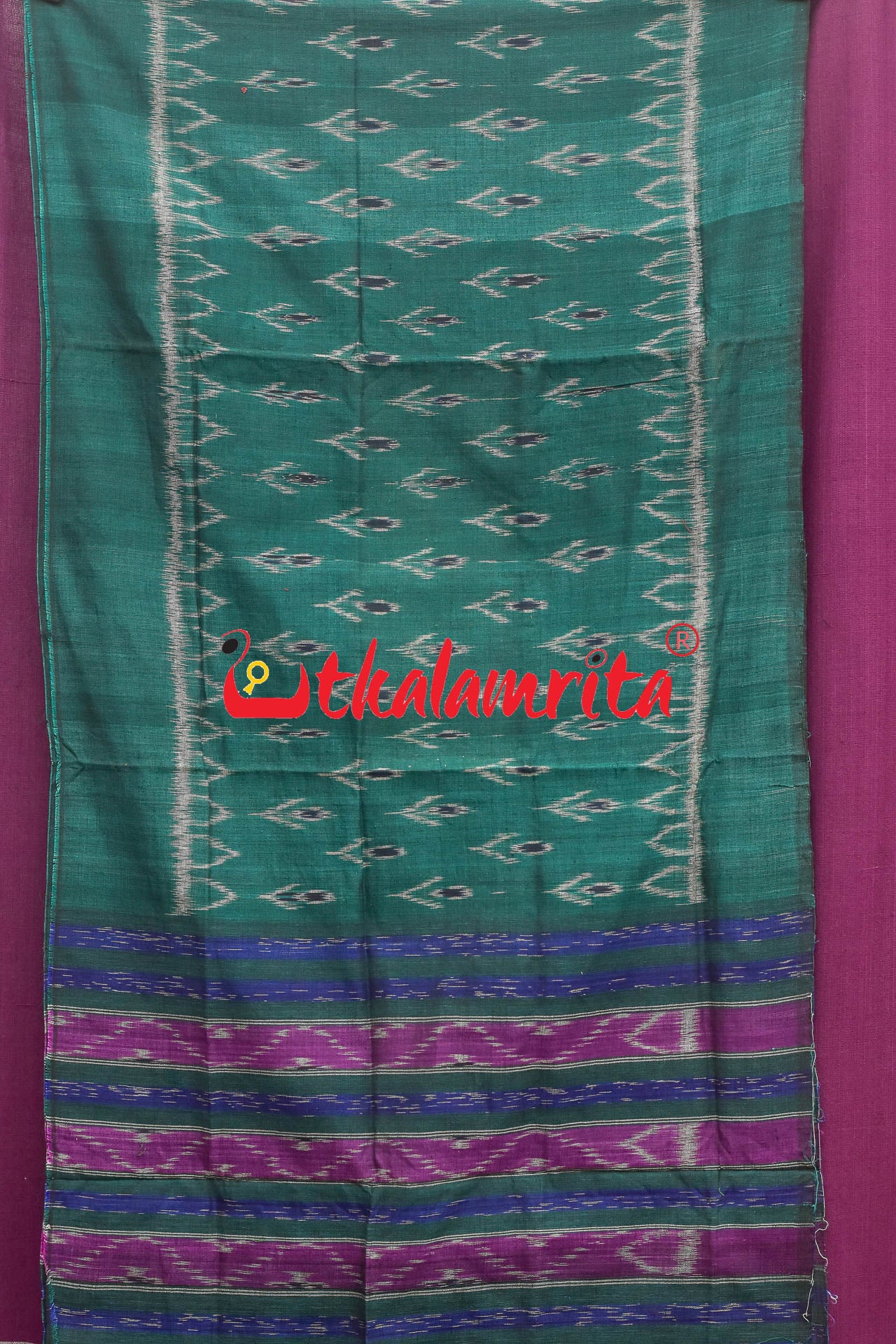 Bottle Green with Kadha (Dupatta)